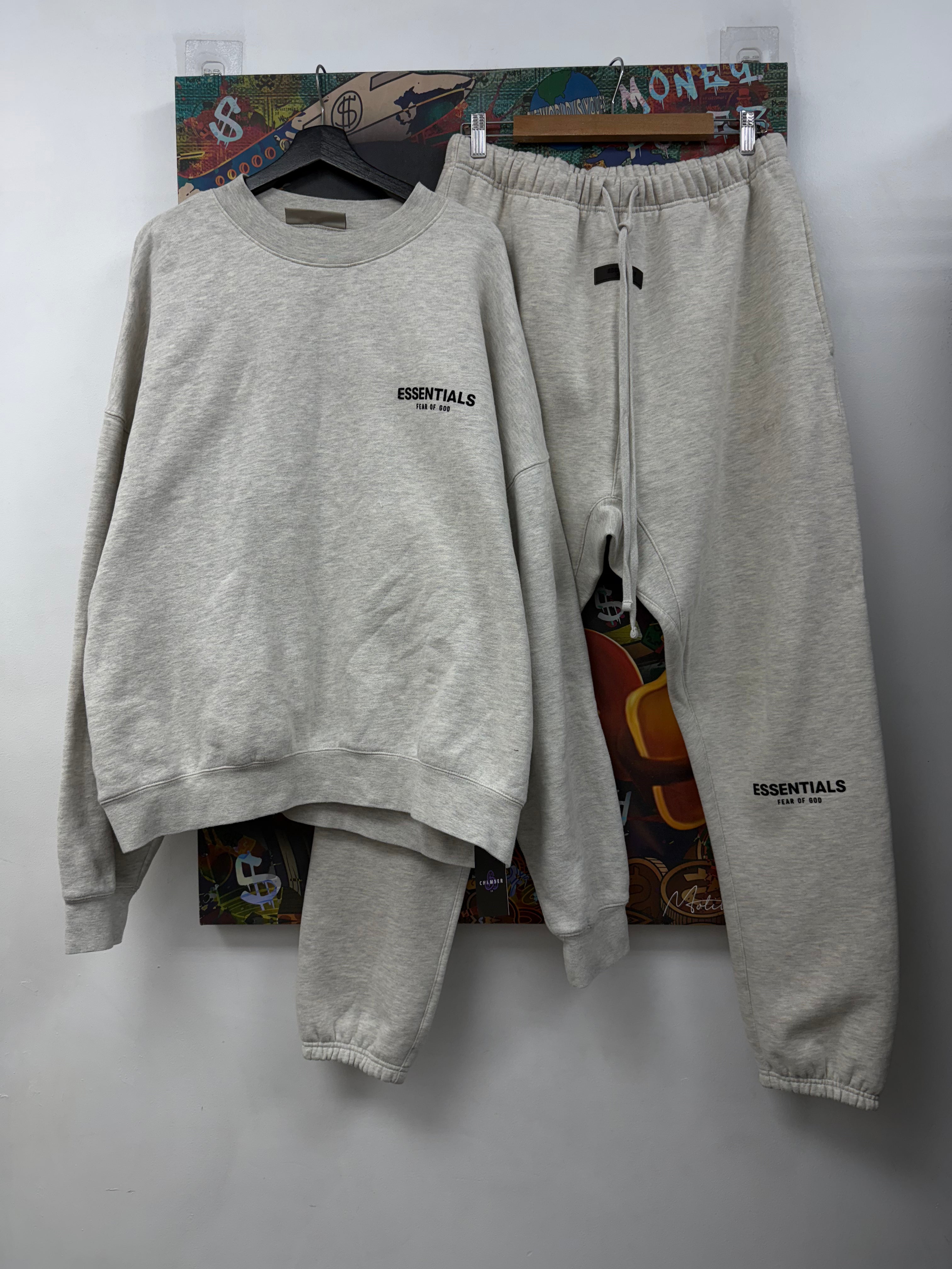 Essentials Light Oatmeal Crewneck Sweatsuit
