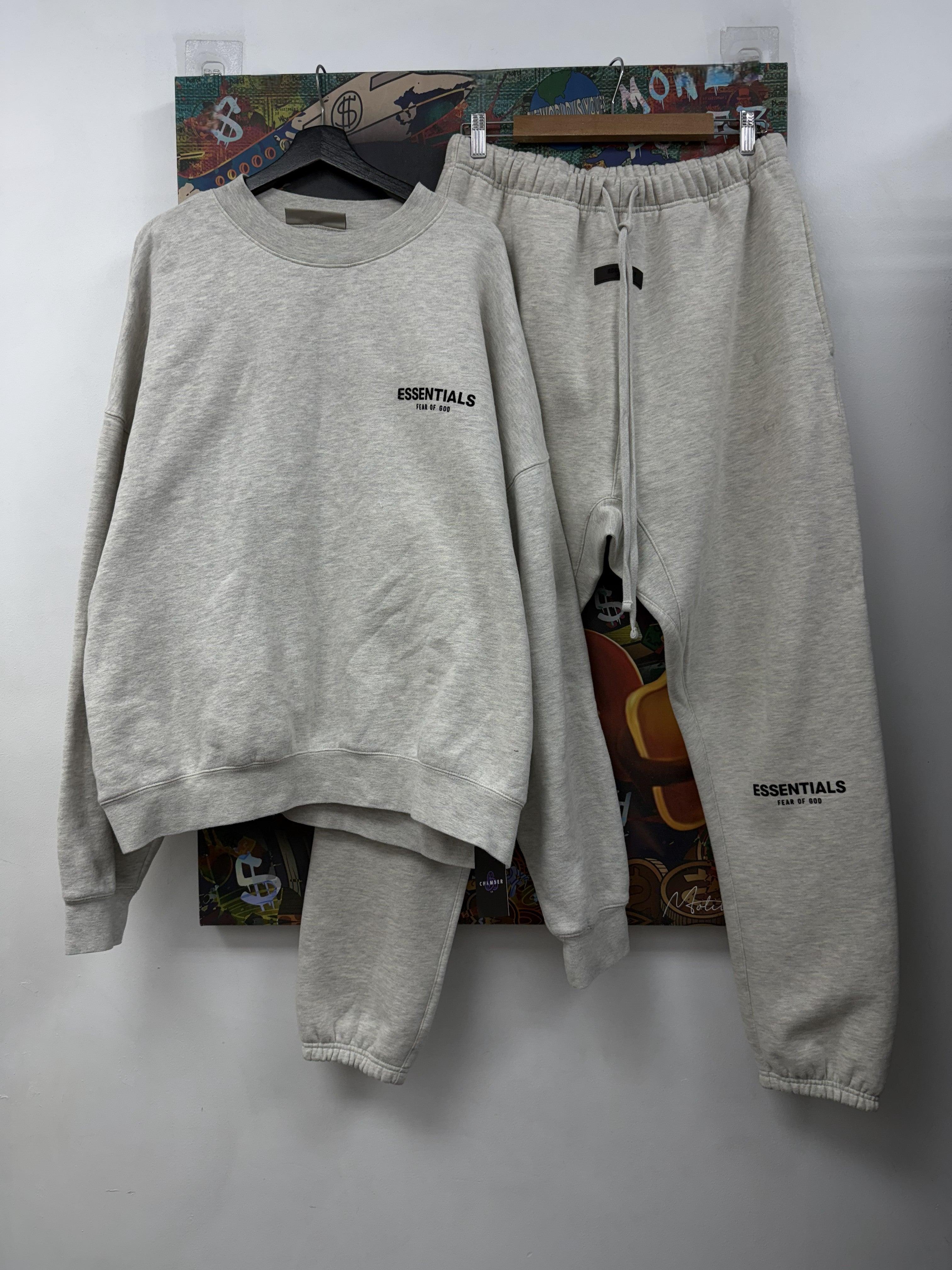 Essentials Crewneck Light Oatmeal Sweatsuit