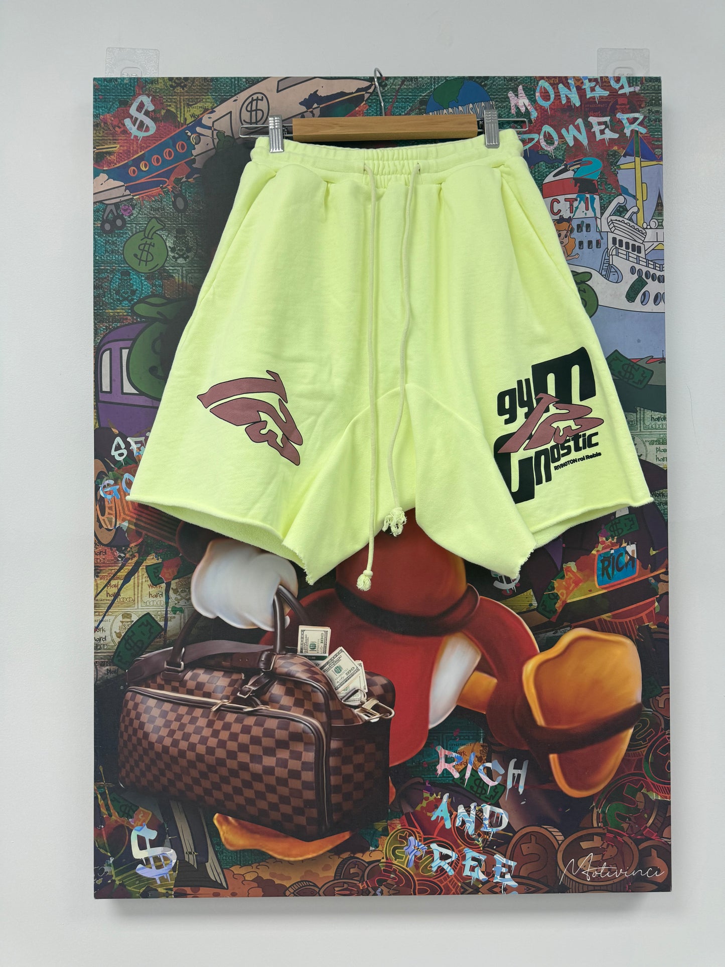 RRR123 Sweatshorts Lime Multi New 2 (Medium) With Tags