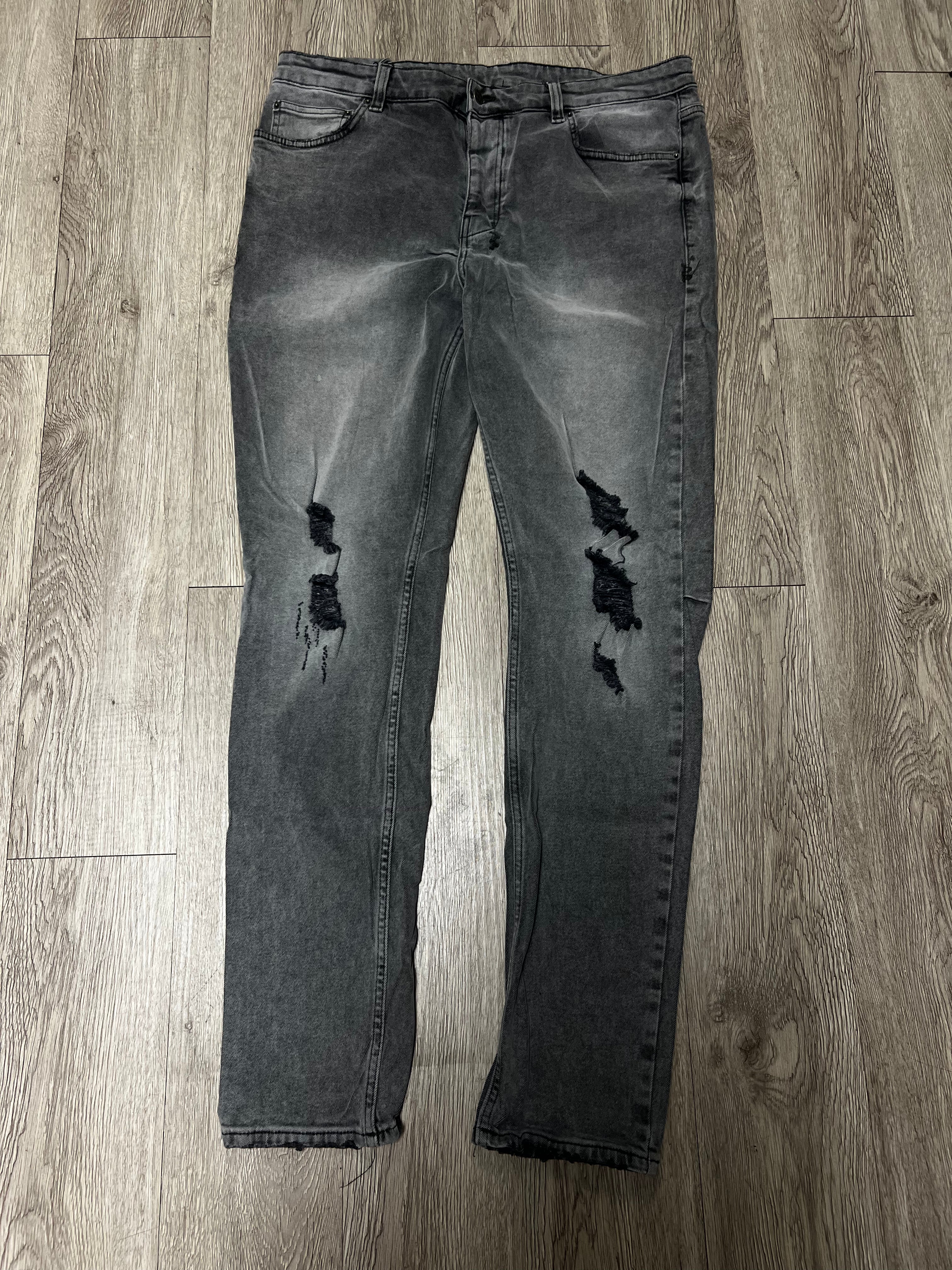 Ksubi Grey Plain Rip Jeans