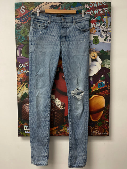 Amiri Jeans Light Wash Playboy Used