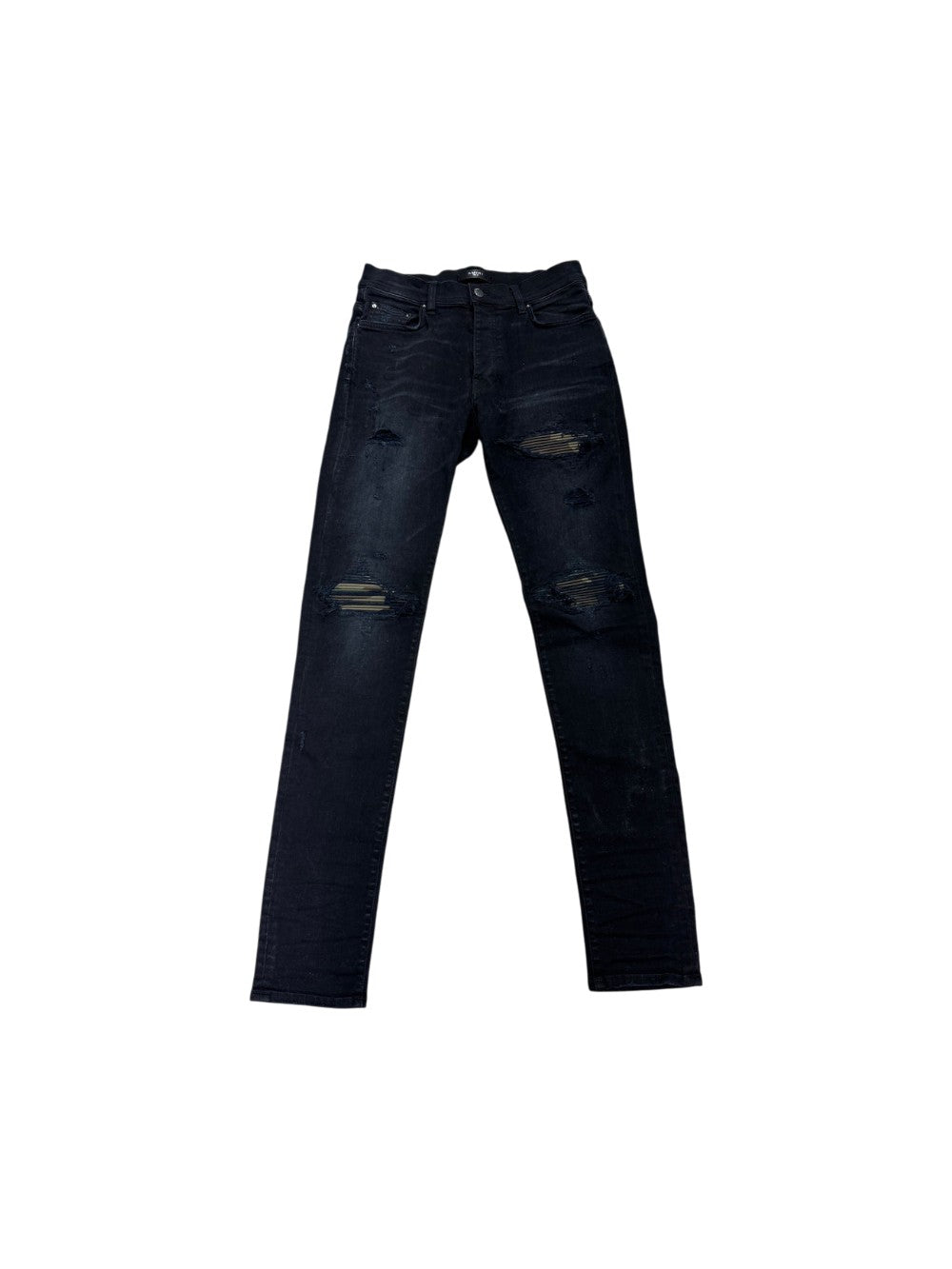 Amiri "MX1" Camo Patch Black Wash Jeans
