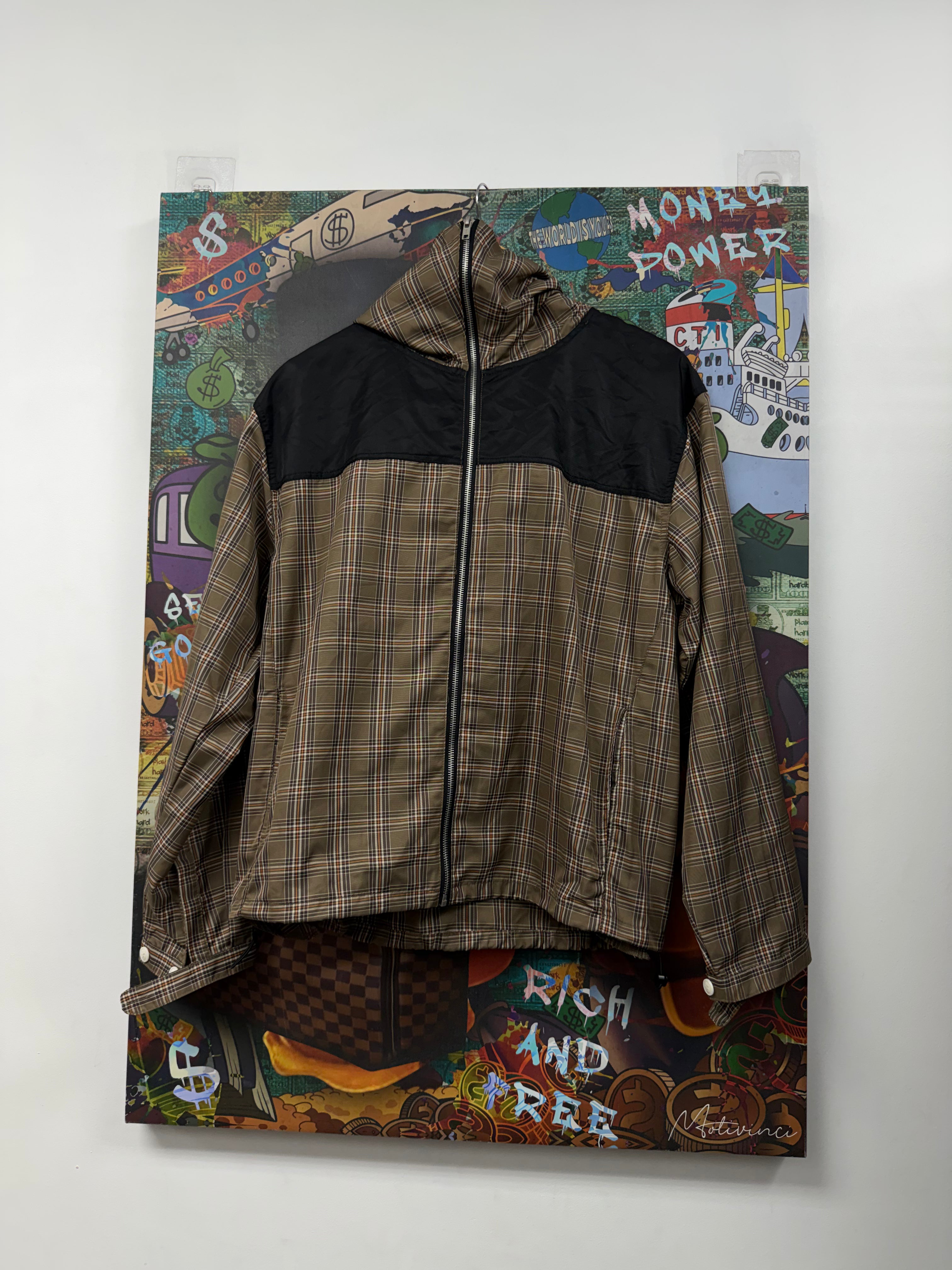 Zic Made Plaid Monogram Windbreaker Jacket