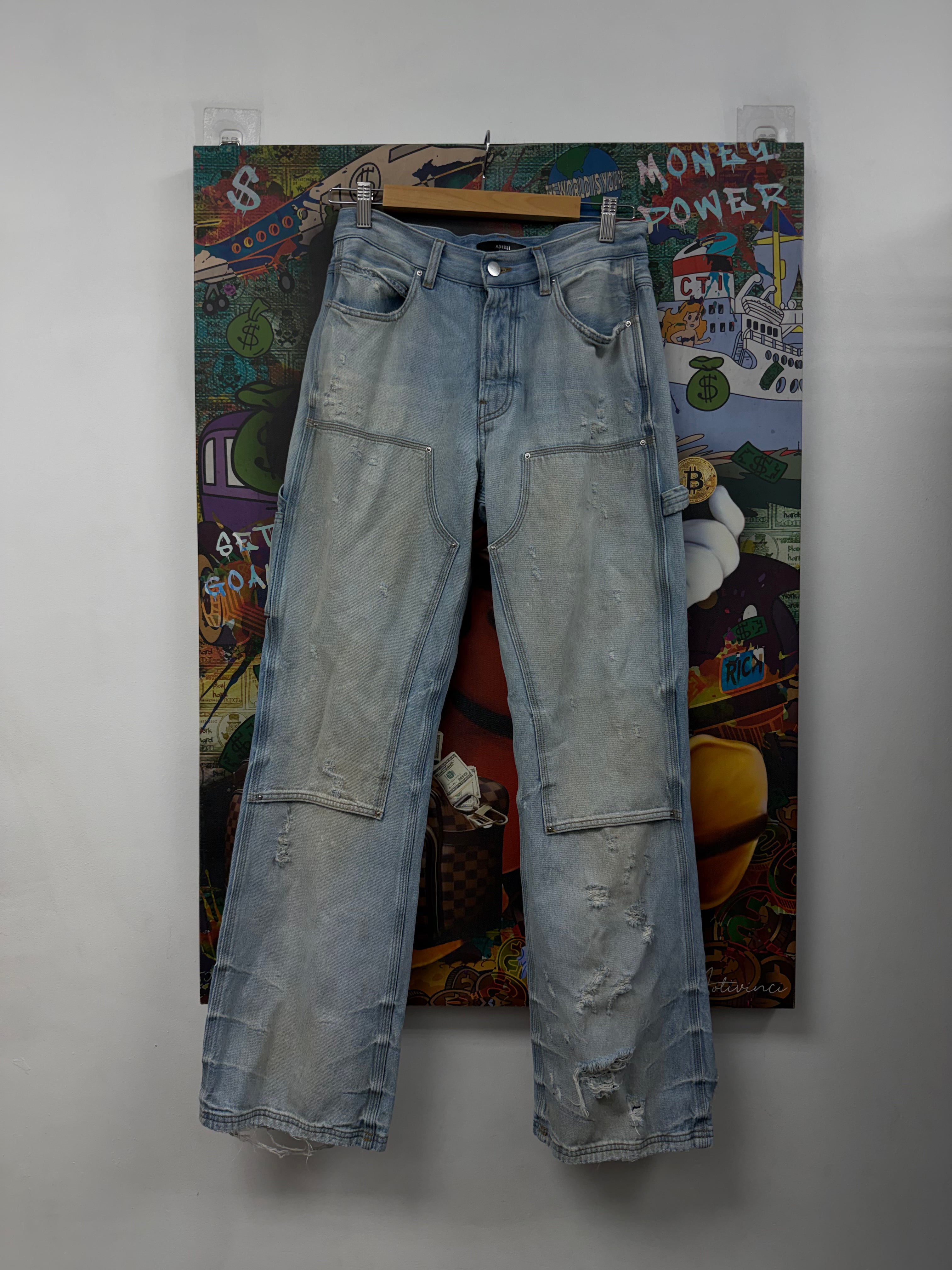 Amiri Vintage Wash Distressed Carpenter Jeans
