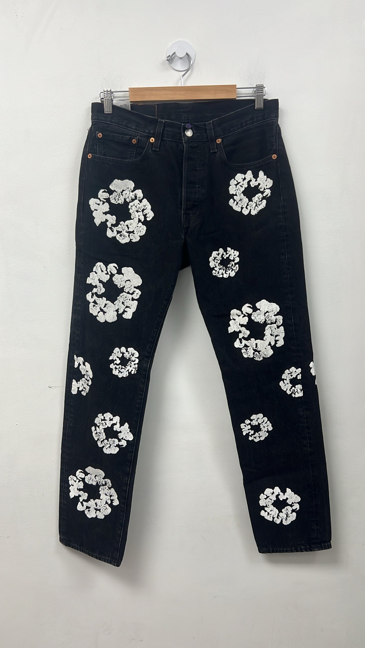 Denim Tears Black Cotton Wreath Jeans