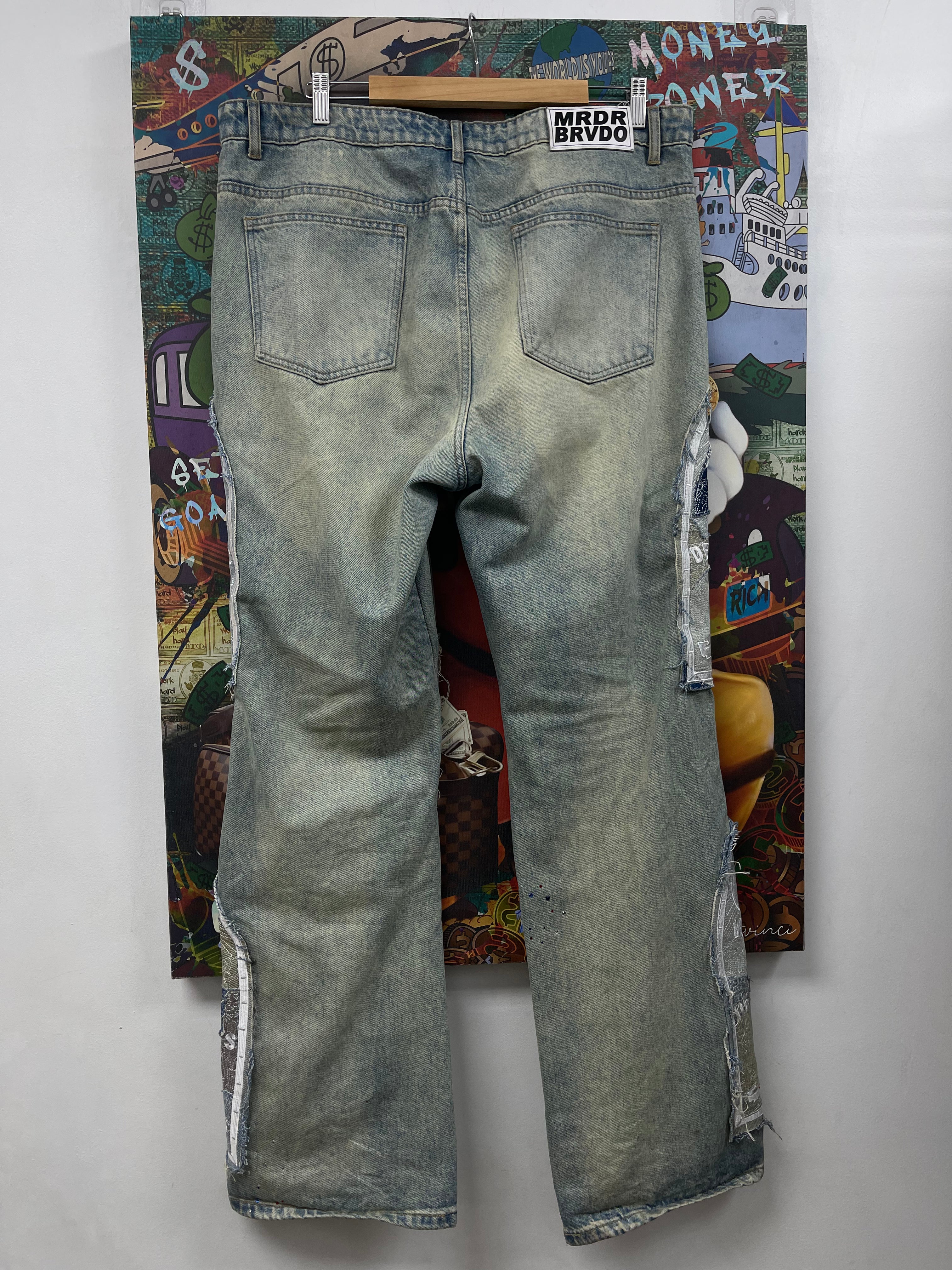 Who Decides War Vintage Wash Rhinestone Jeans