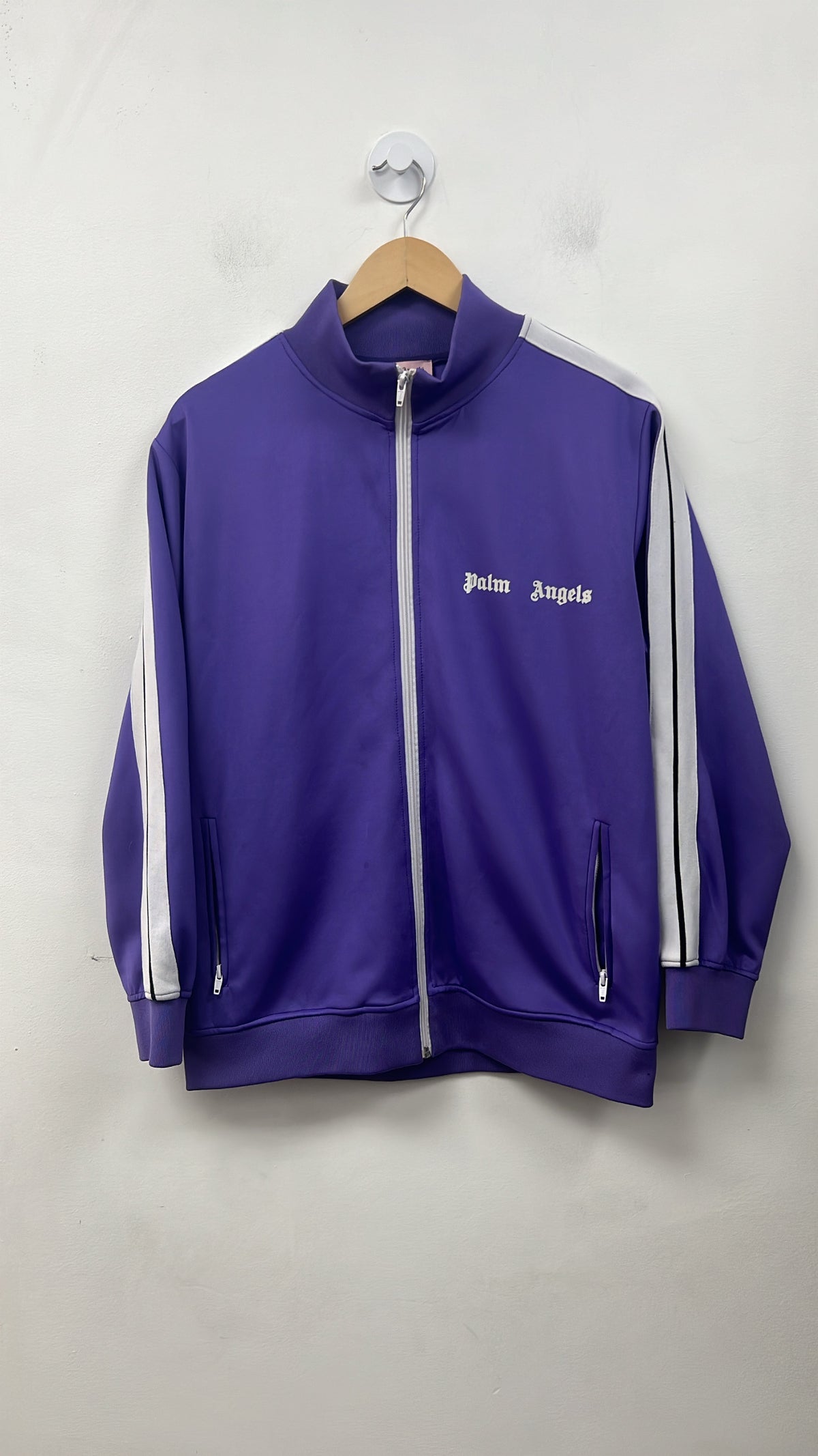 Palm Angels Purple Track Zip Hoodie