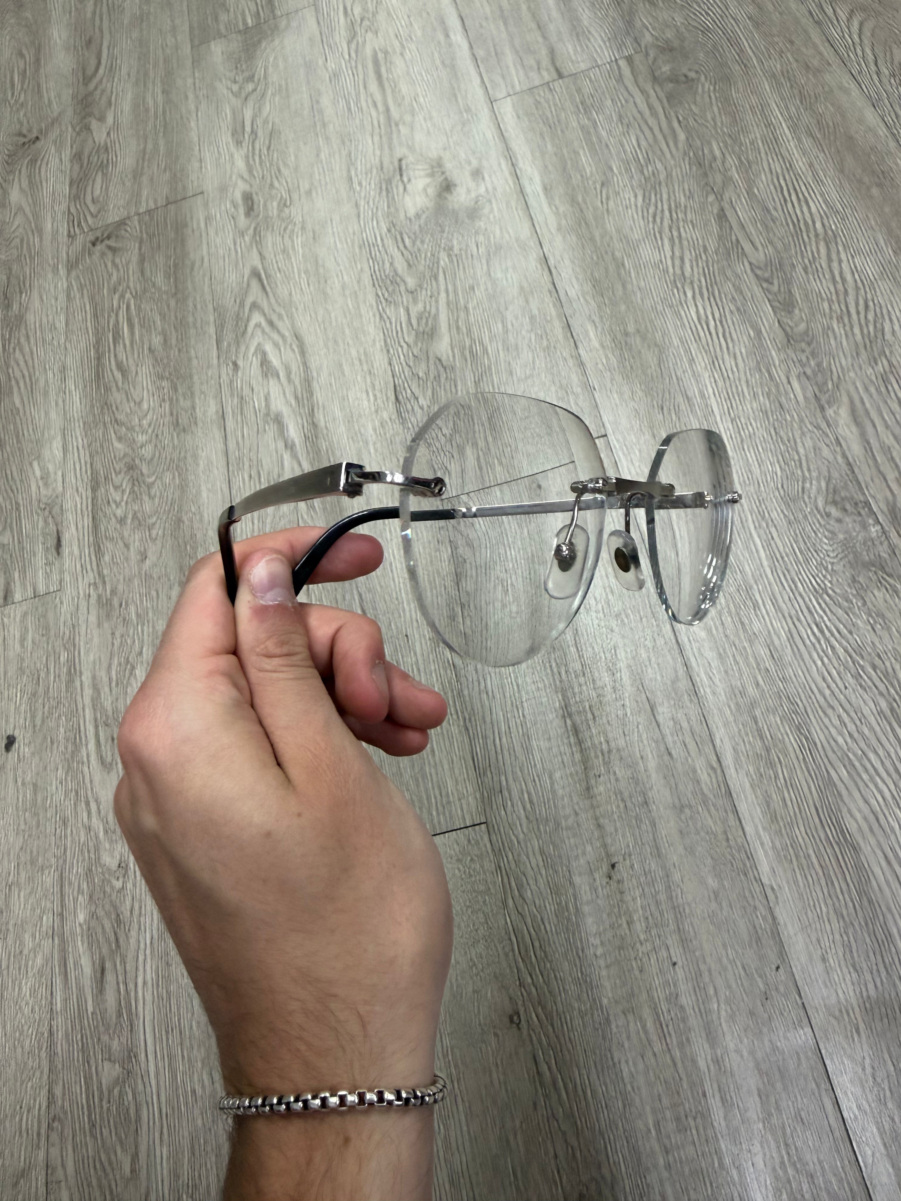 Cartier Clear Silver Premiere De 55MM Glasses