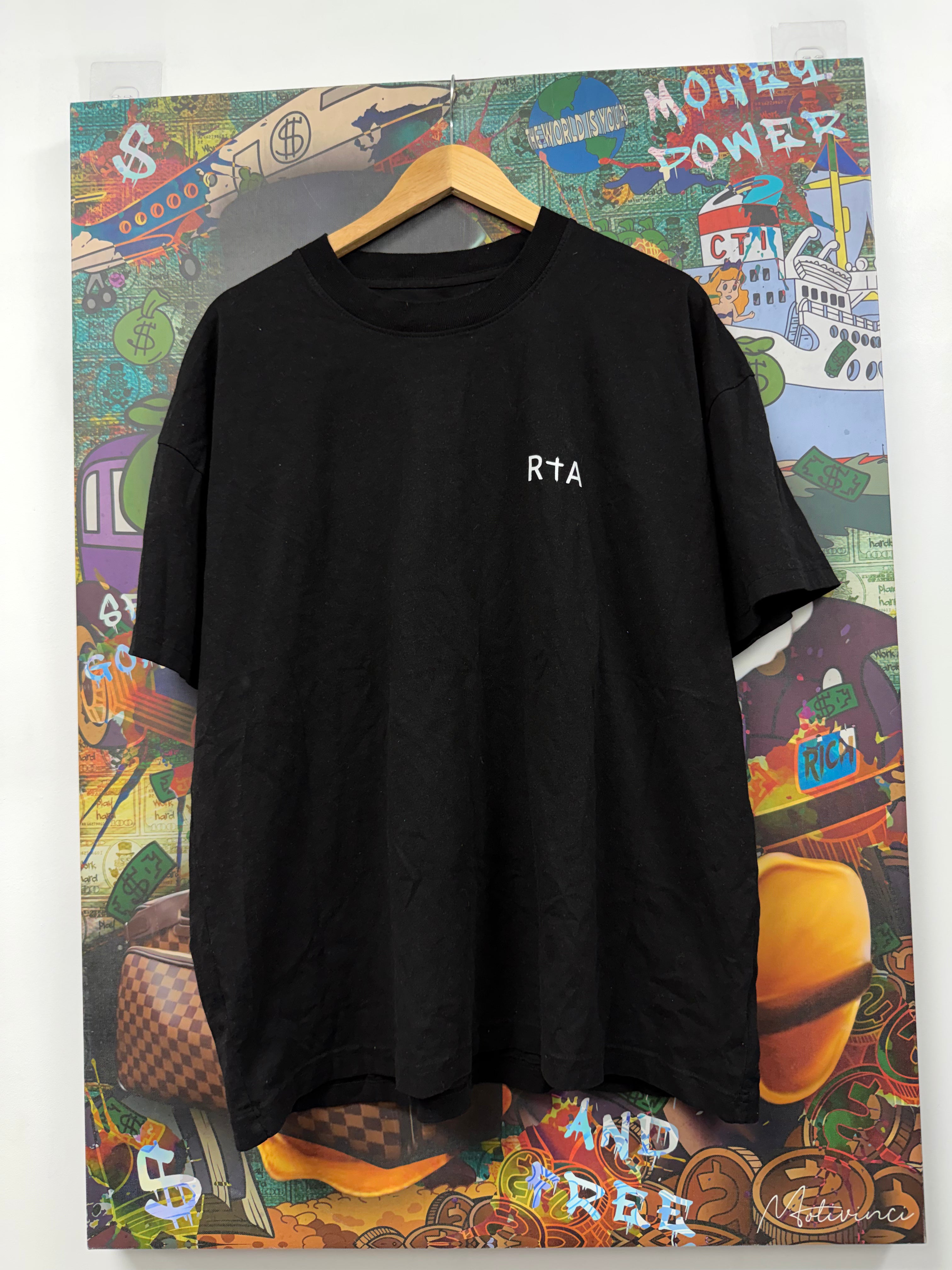 RTA Black White Logo Tee