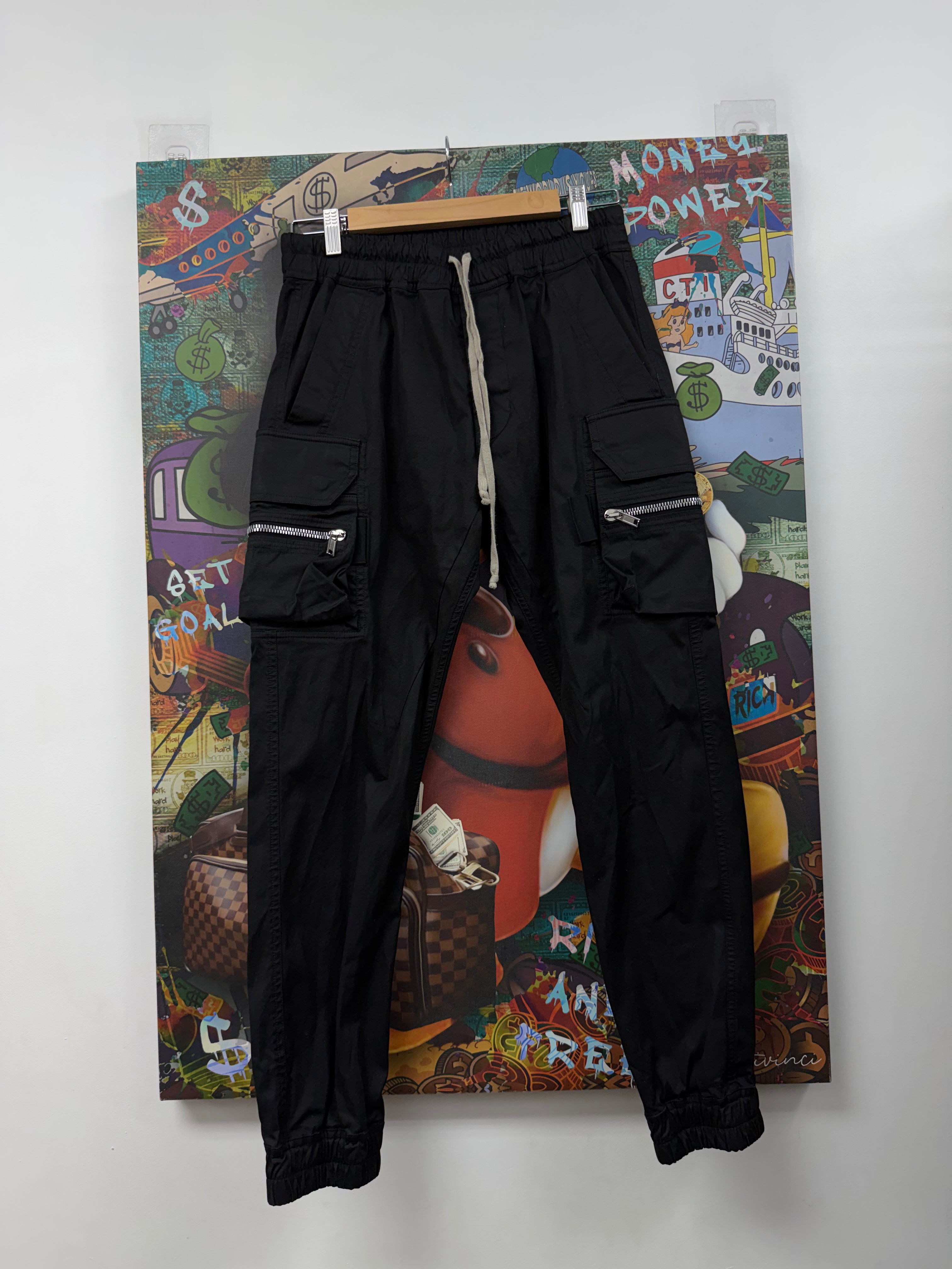 Rick Owens Black Mastodon (48) Cargo Pants