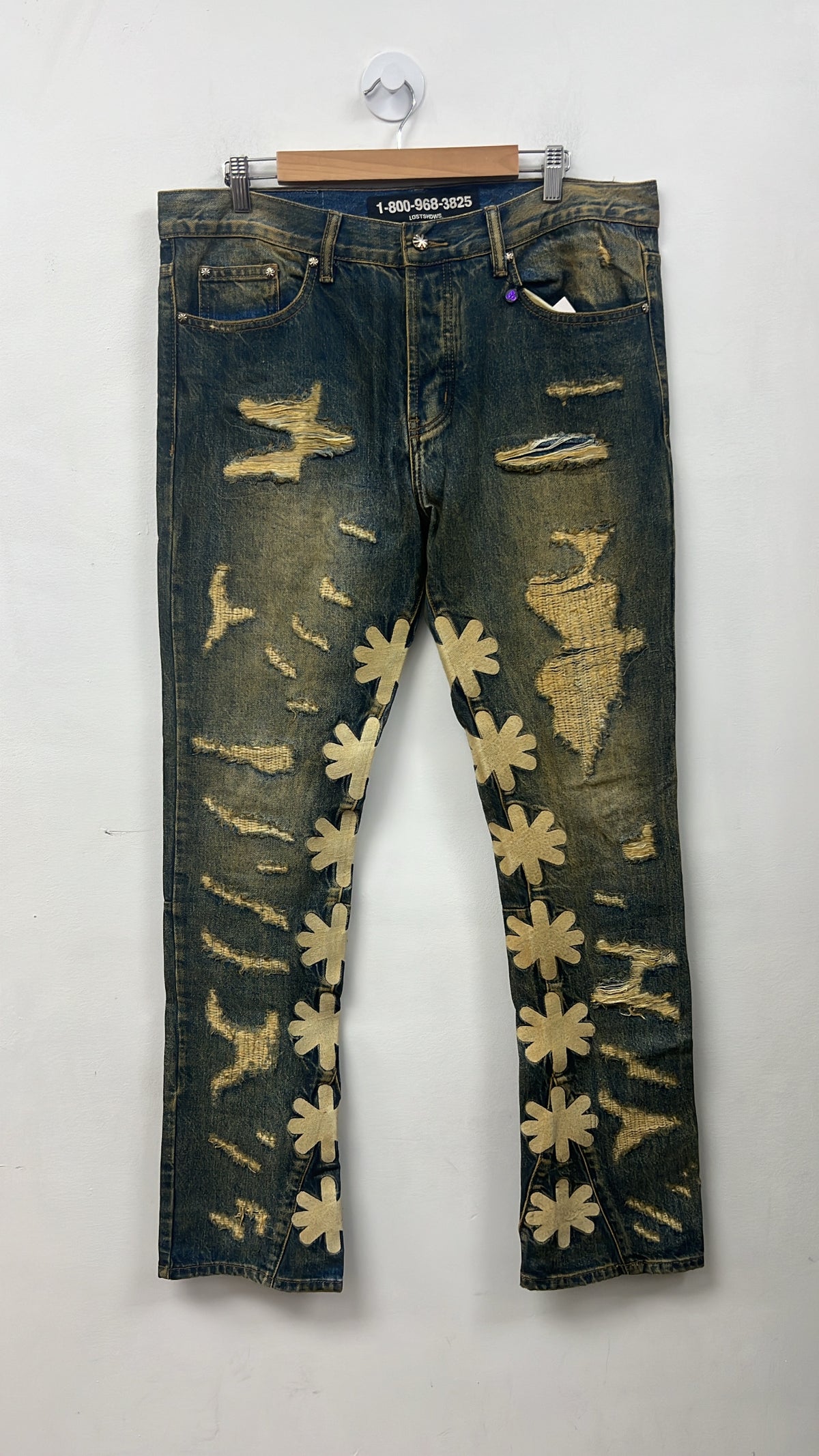 LOSTSHDWS DSTRY Light Wash Bone Jeans