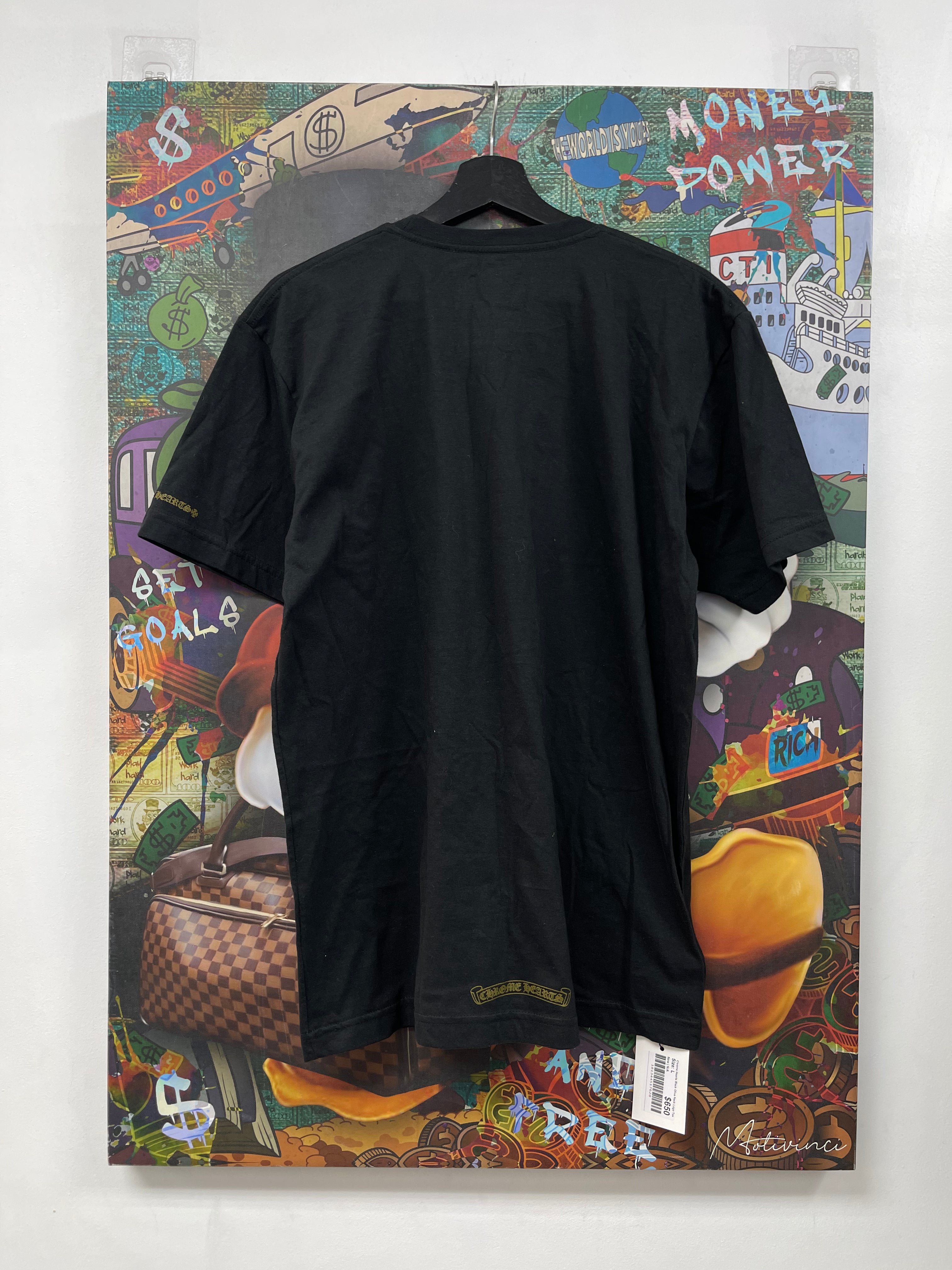Chrome Hearts Black Olive Neck Logo Tee