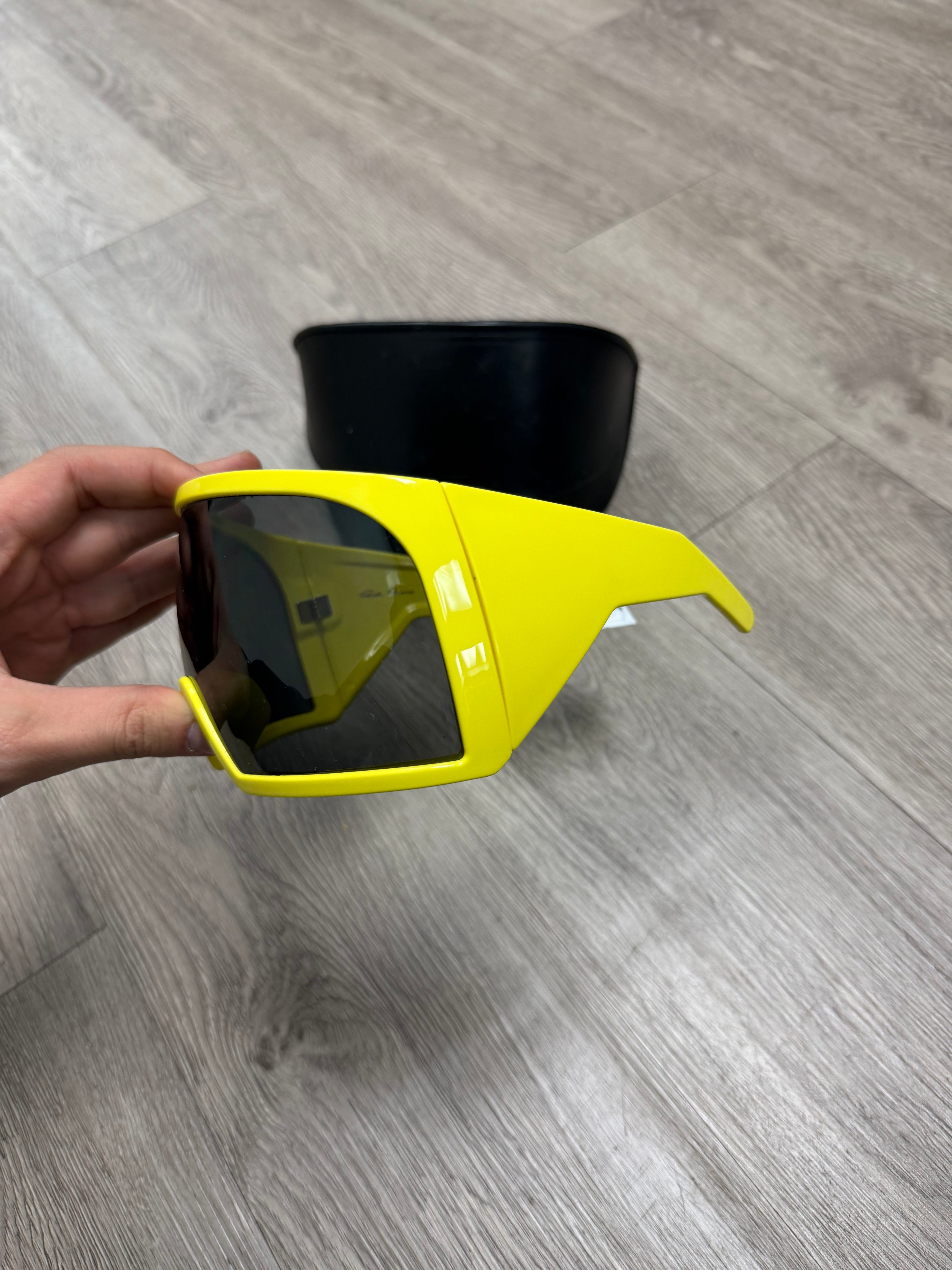 Rick Owens Yellow Visor Sunglasses