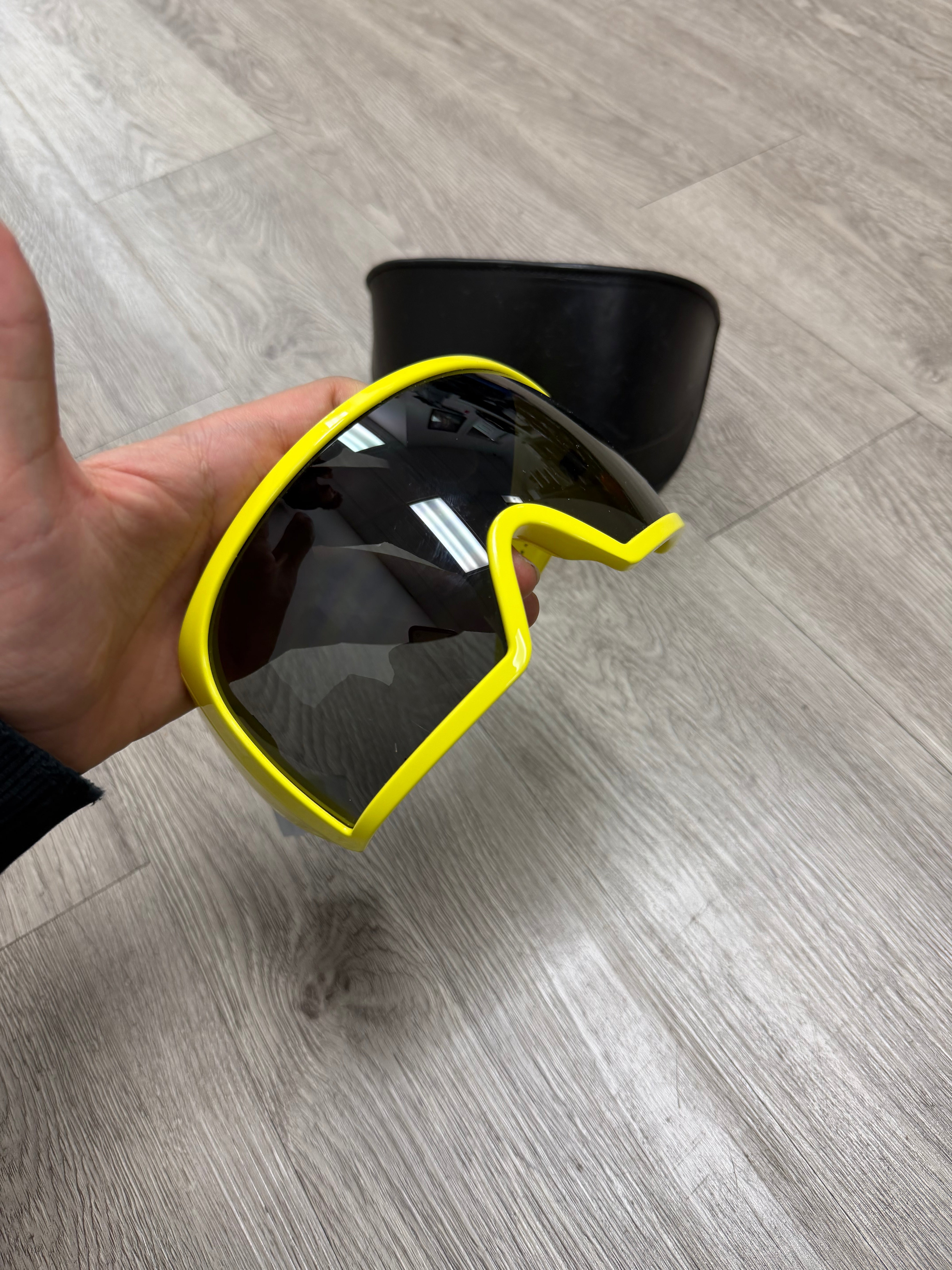 Rick Owens Yellow Visor Sunglasses