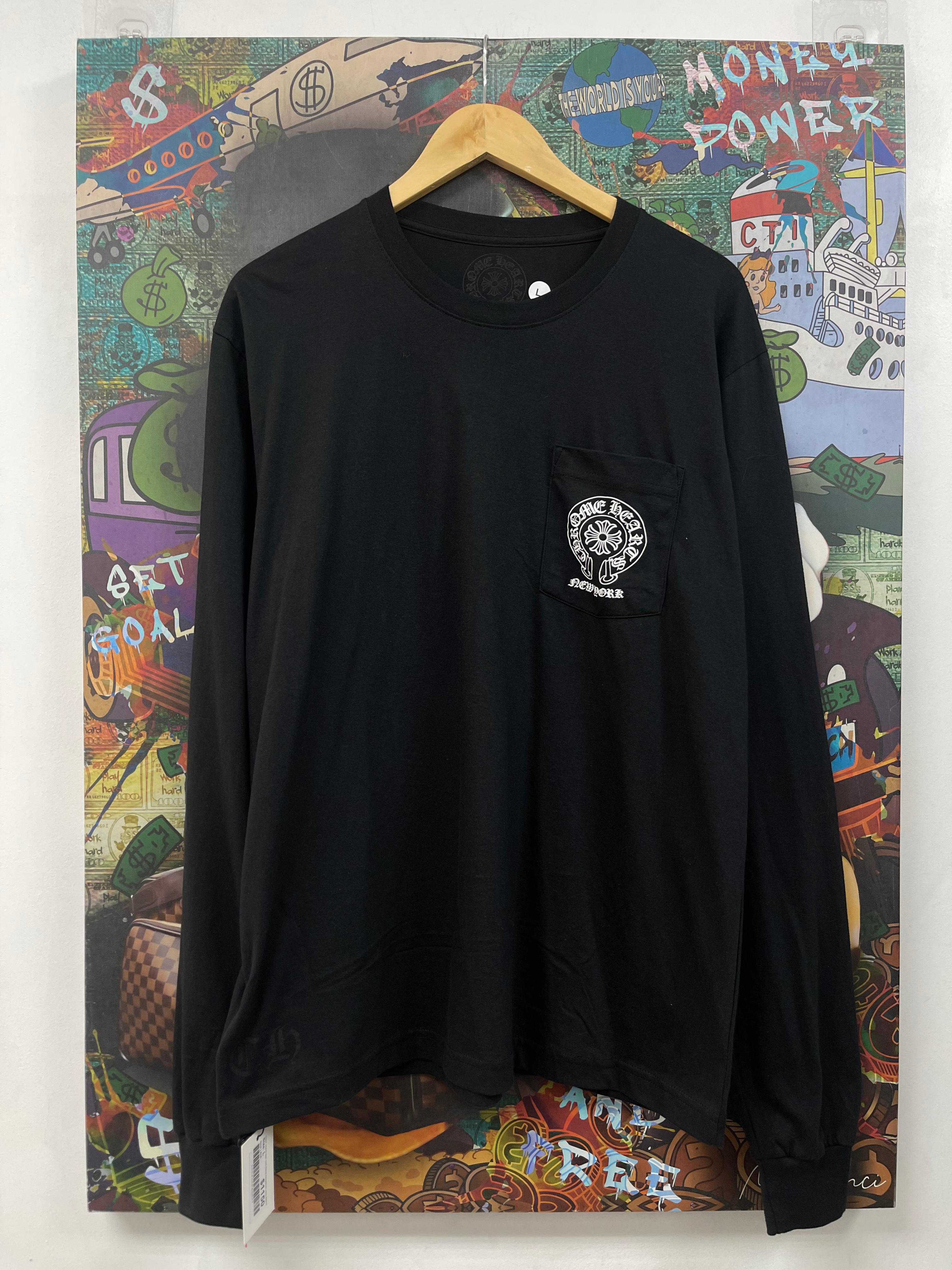 Chrome  Hearts New York Floral Horseshoe Long Sleeve