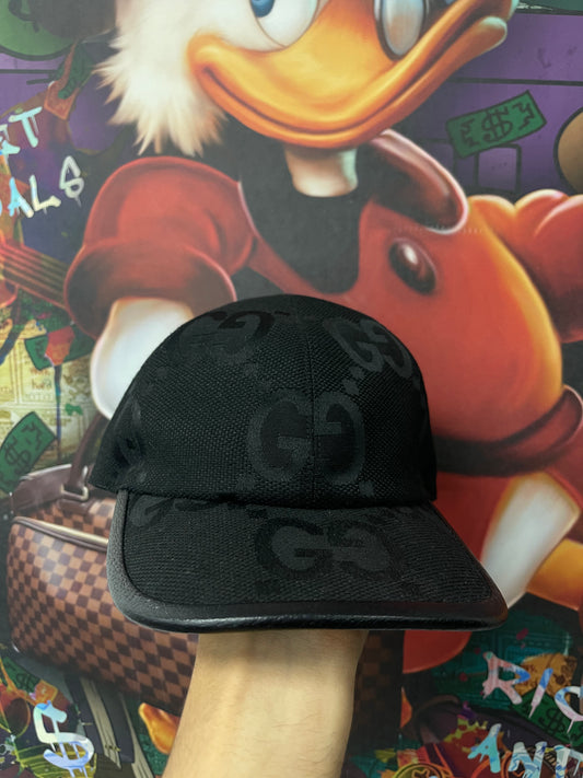 Gucci Black Monogram Cap Used