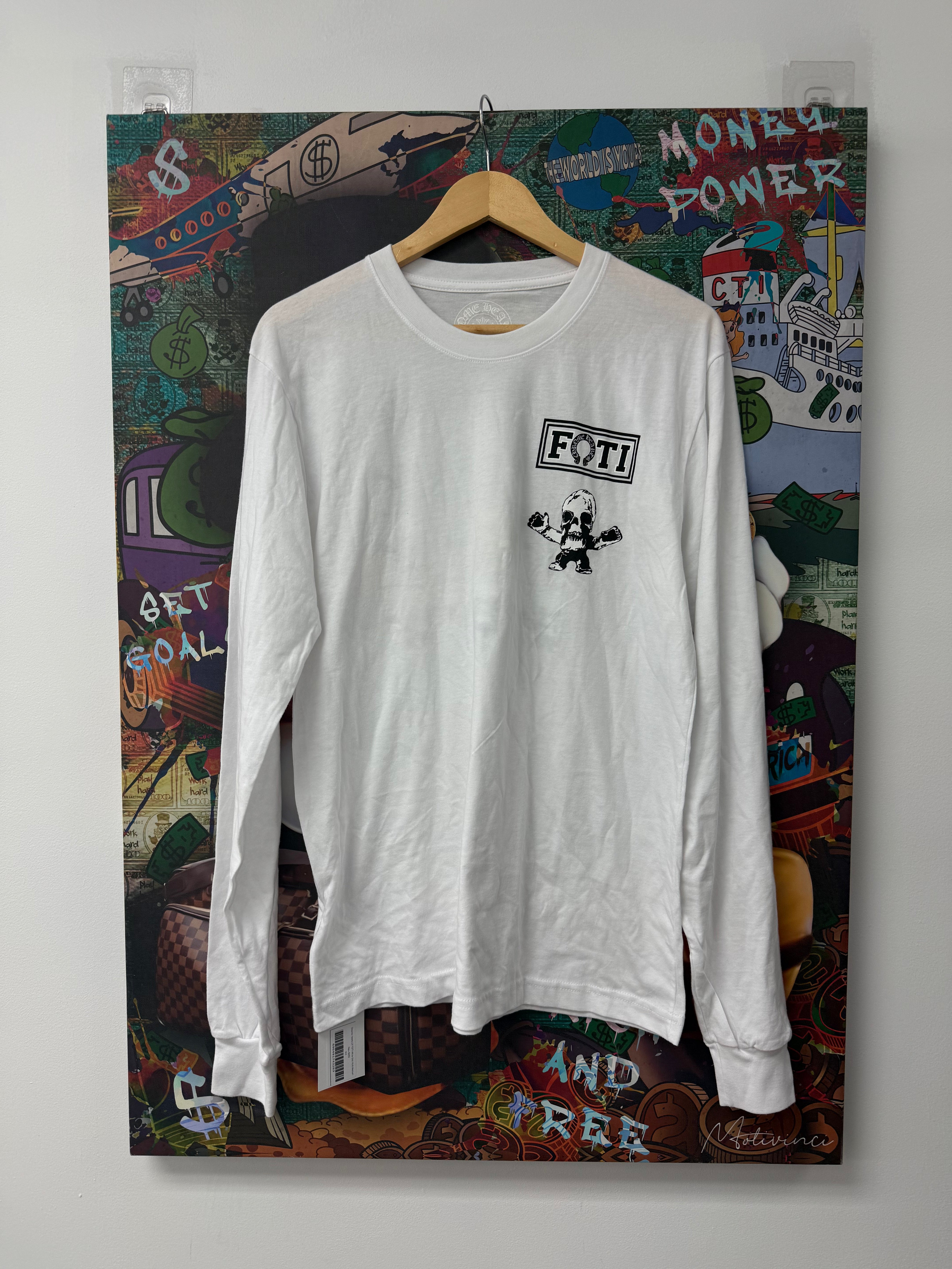 Chrome Hearts LS FOTI White Grid Multi New XXL
