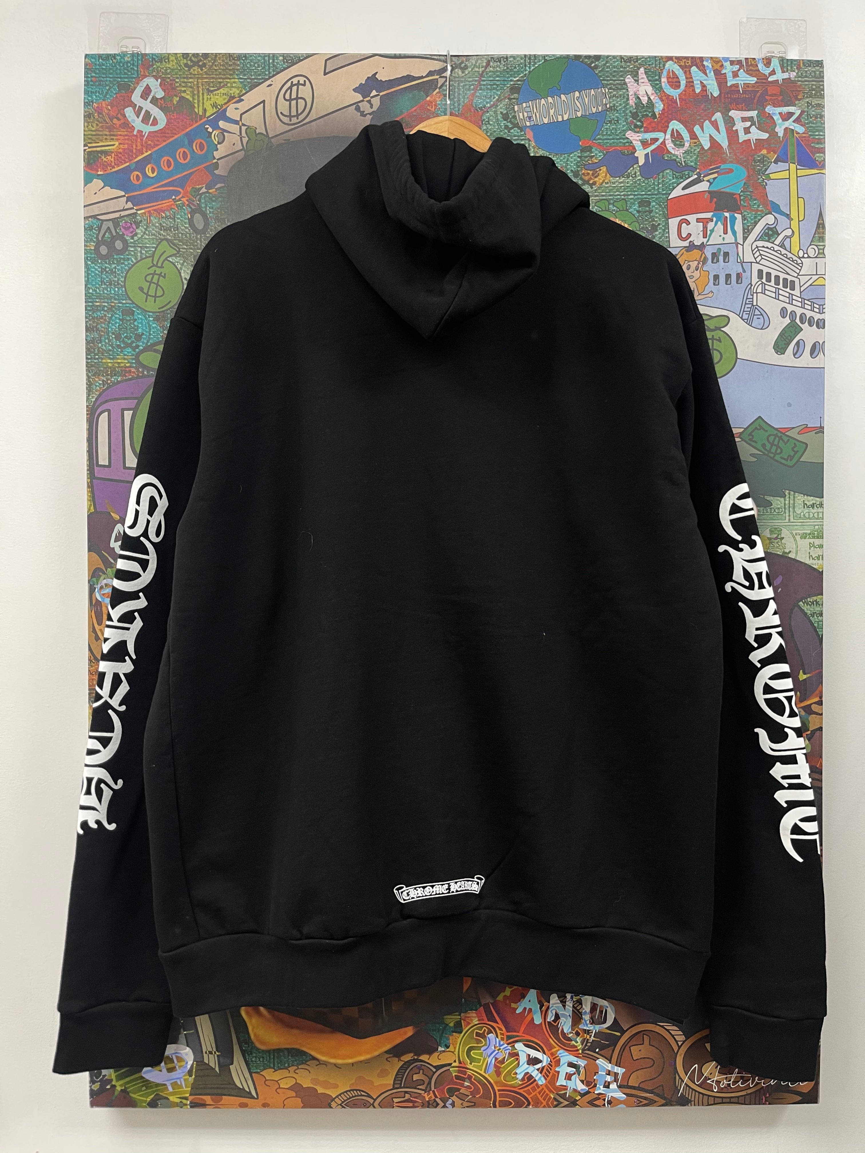 Chrome Hearts Black Vertical Logo Zip Up