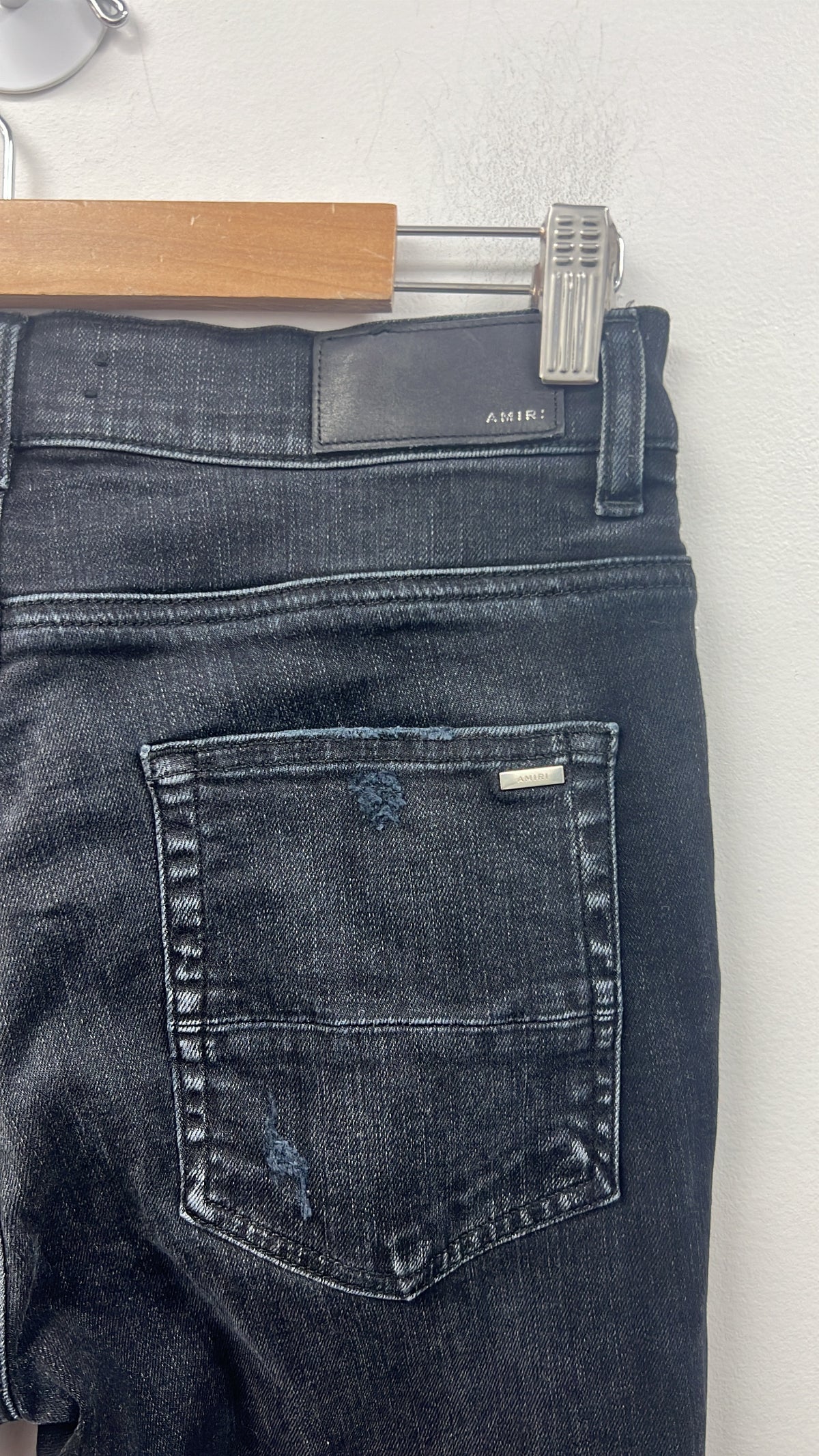 Amiri MX1 Black Wash Playboy Patch Jeans