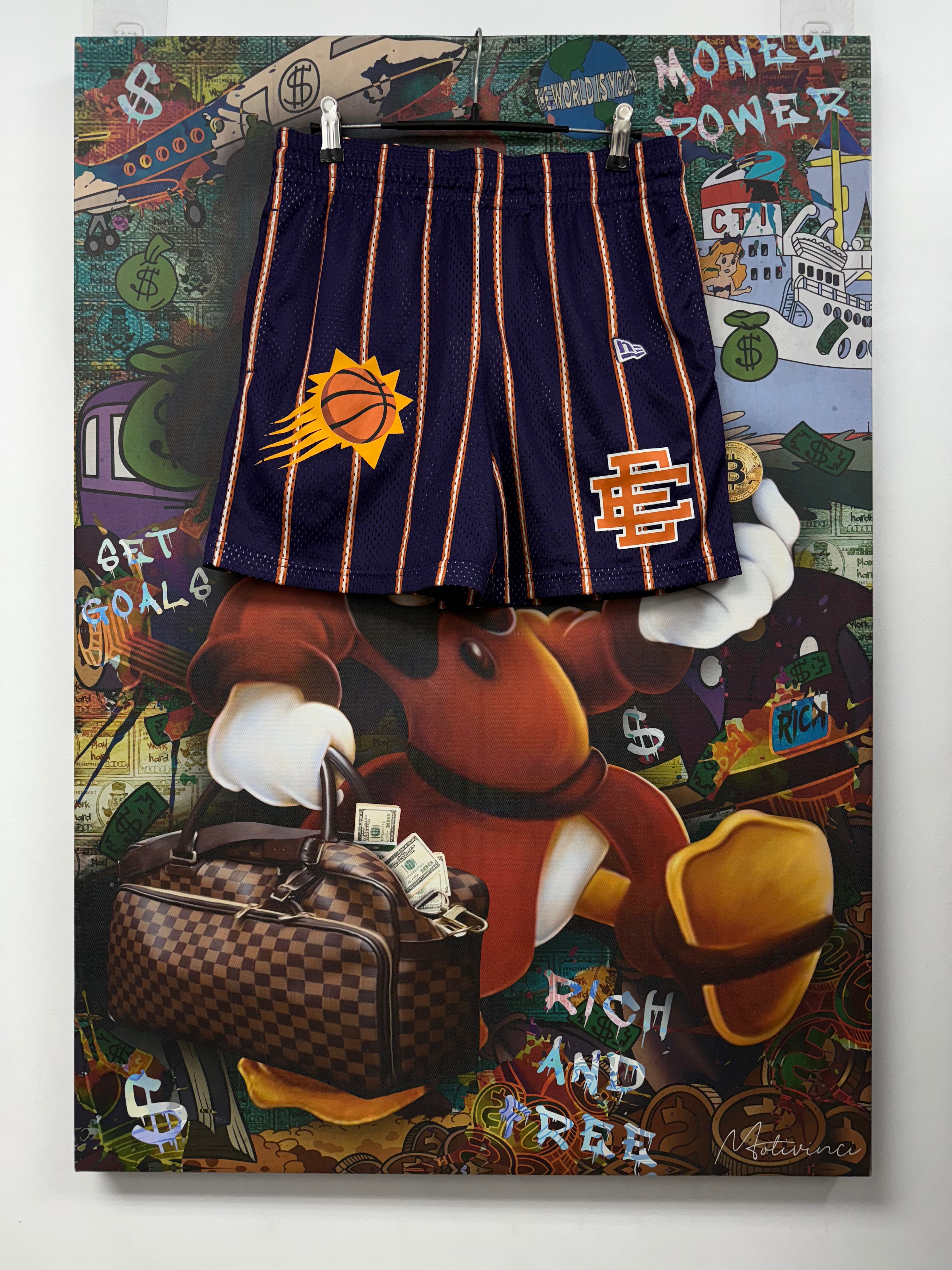 Eric Emanuel Phoenix Sun Purple Orange Shorts