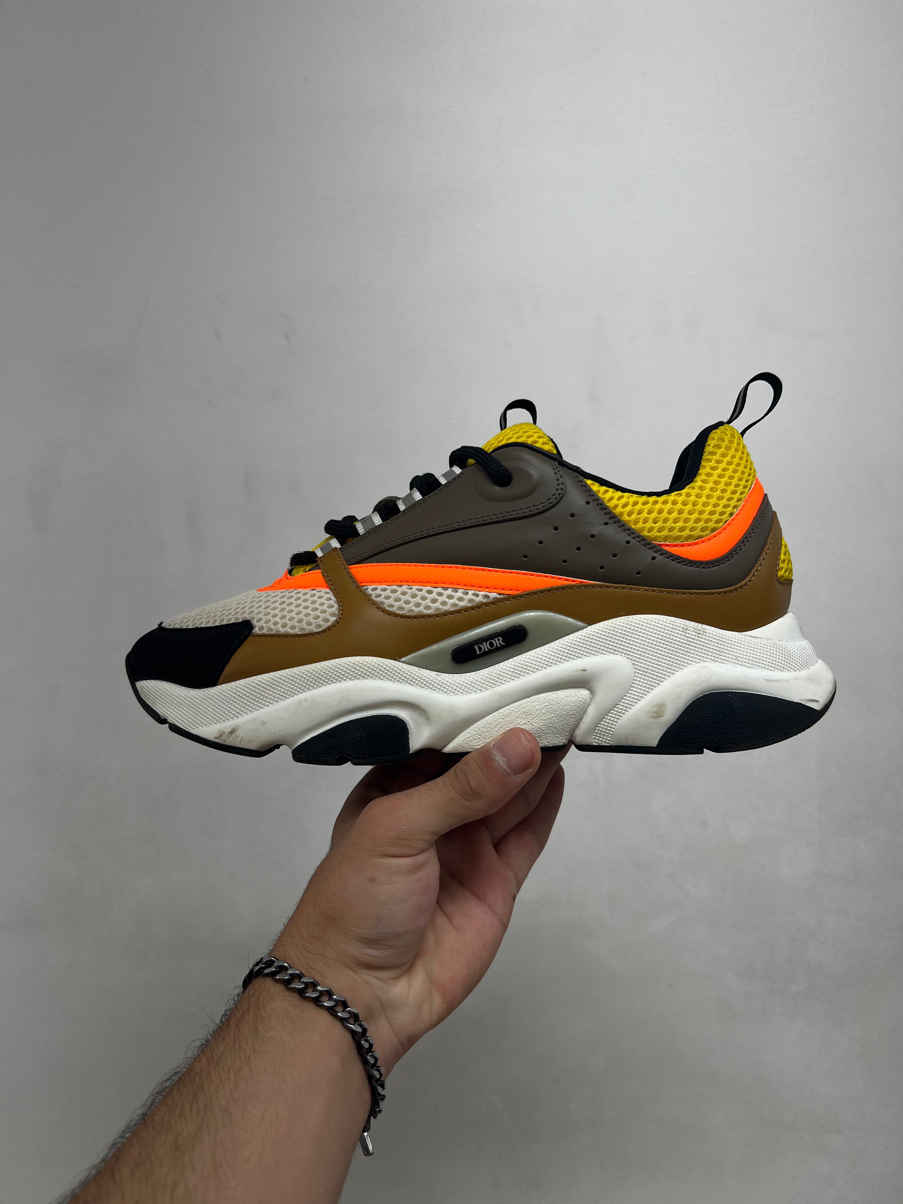 Dior B22 Brown Yellow Orange Sneakers