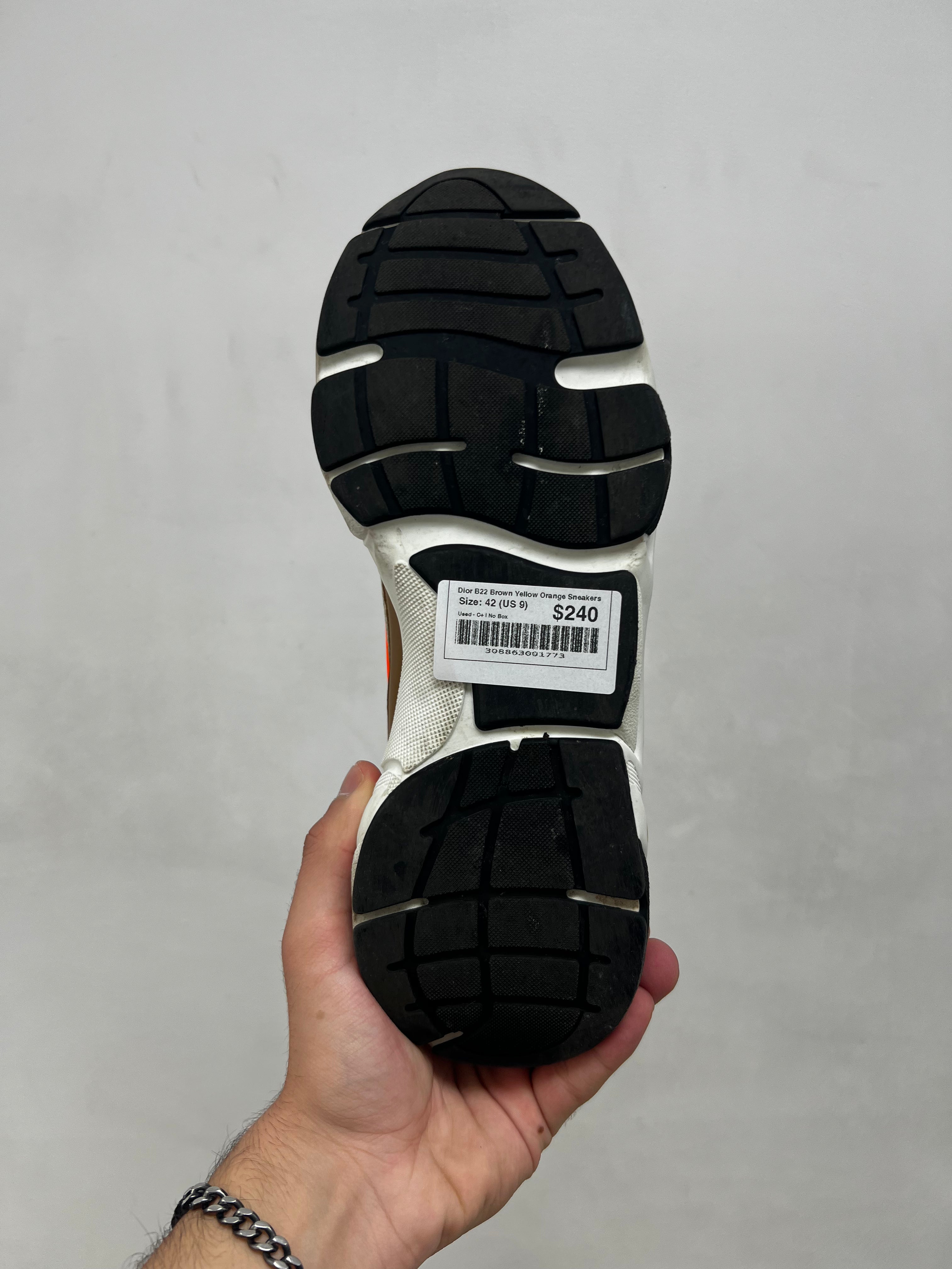 Dior B22 Brown Yellow Orange Sneakers
