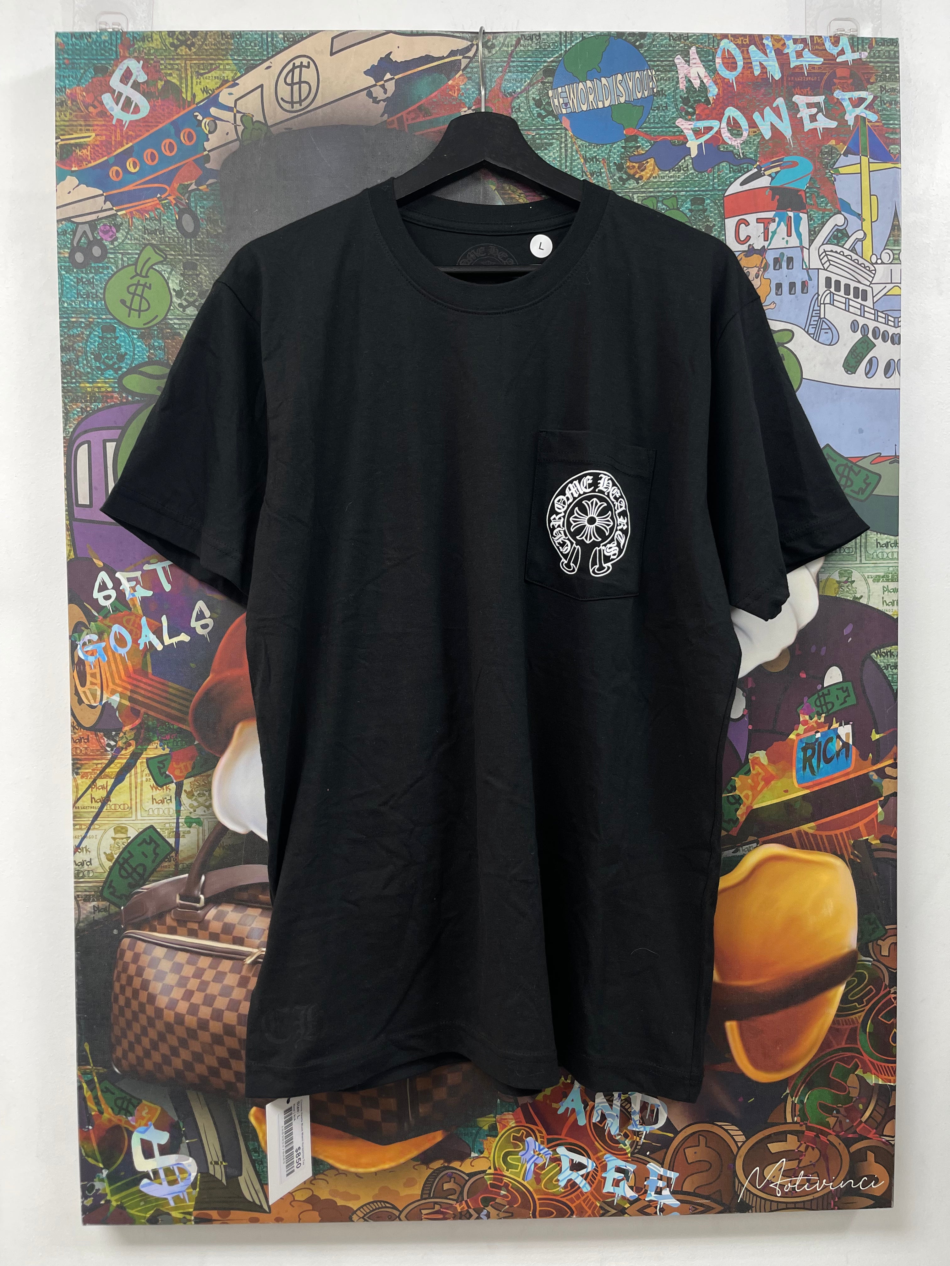Chrome Hearts Black Miami Horseshoe Tee