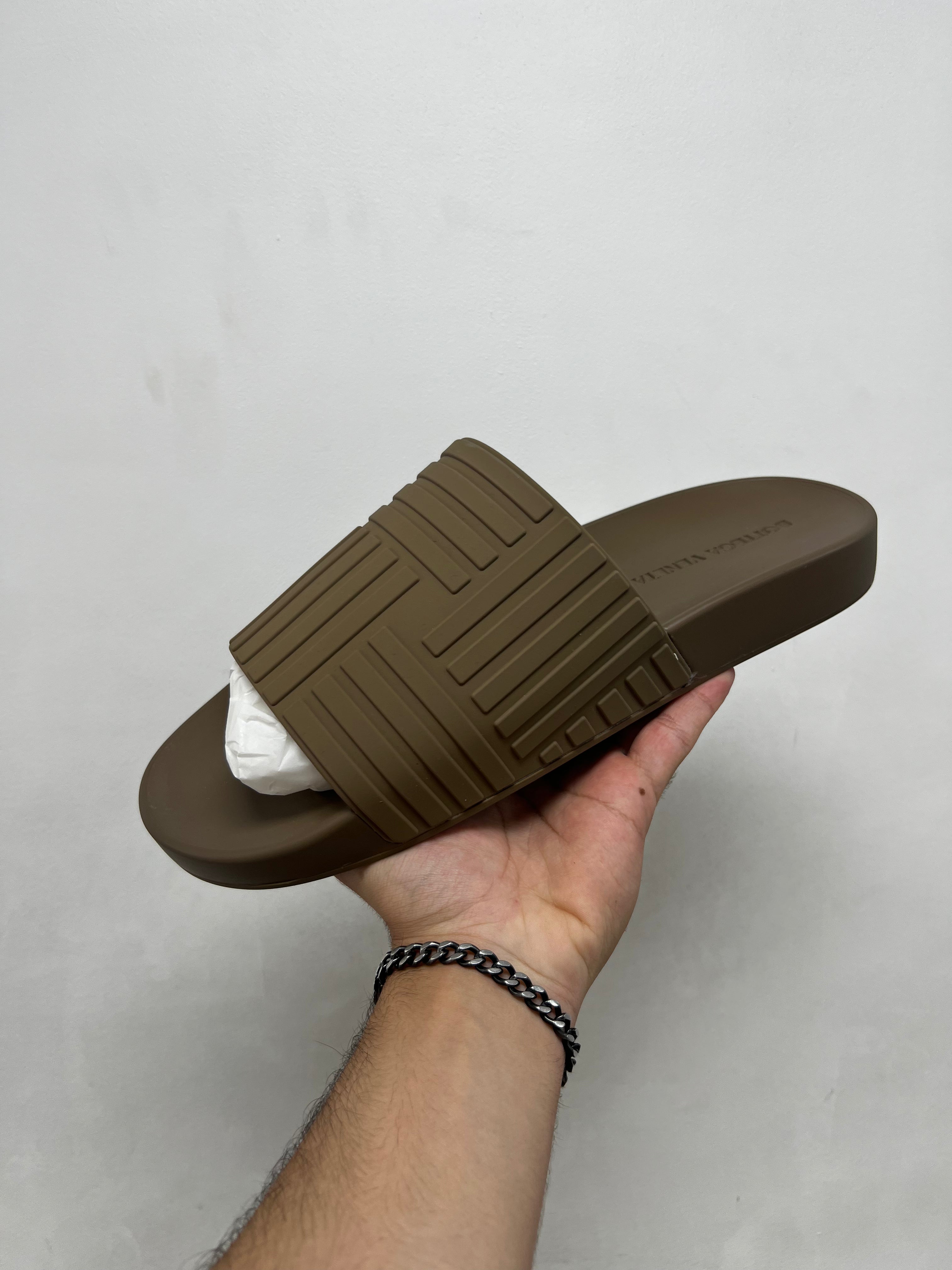 Bottega Veneta Jute Rubber Carpet Slides