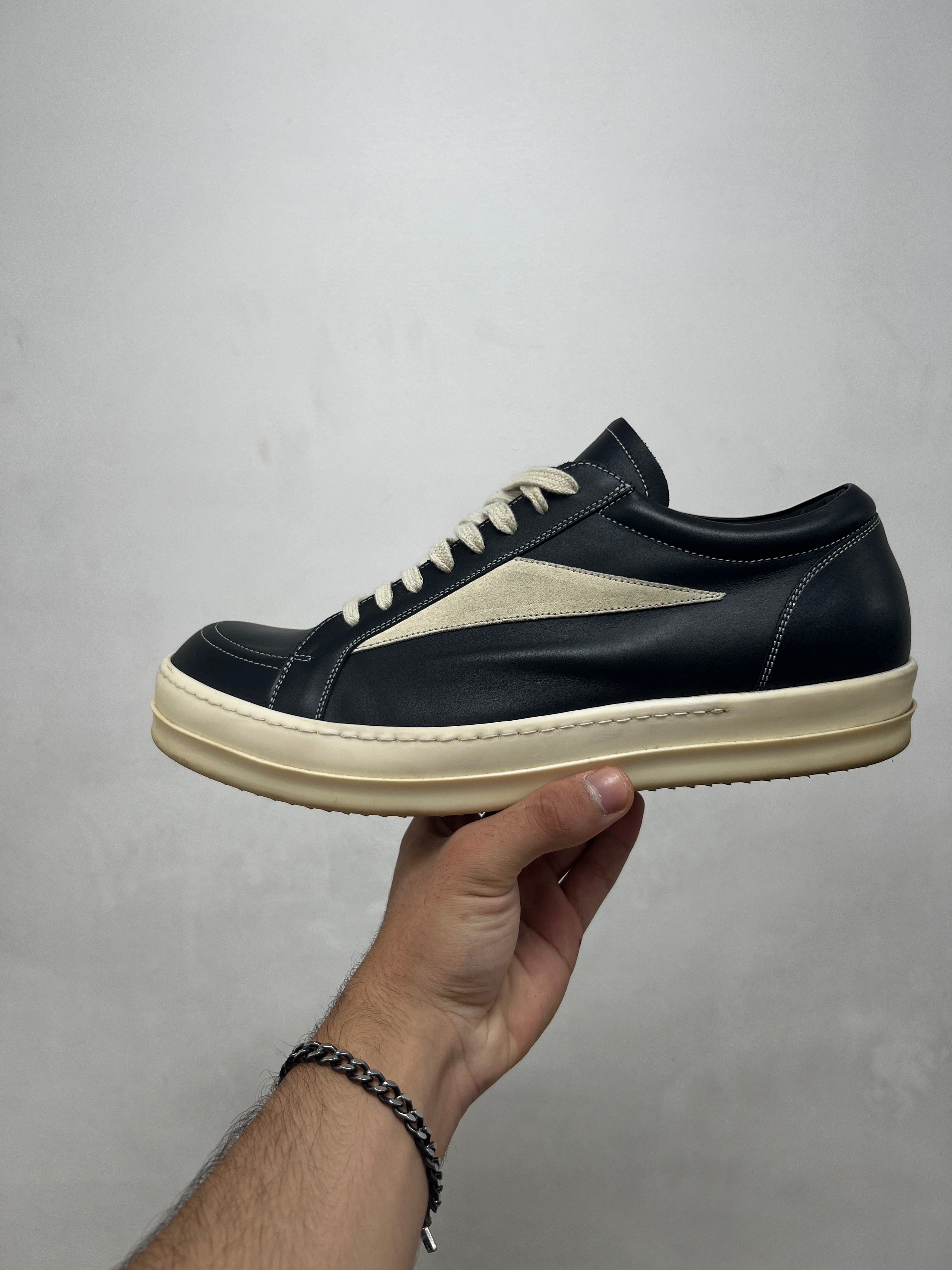 Rick Owens Black Mainline Vintage Sneakers