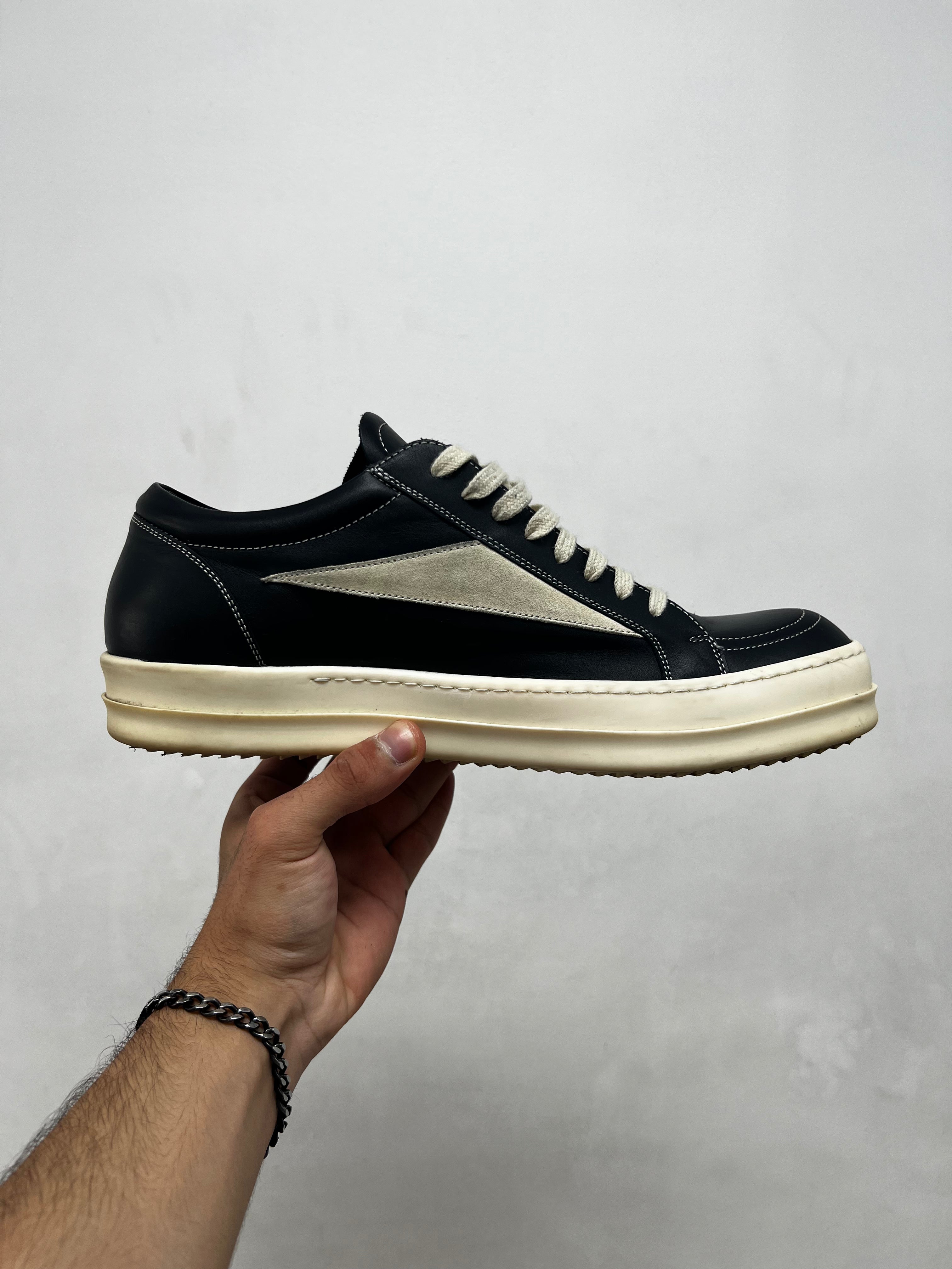 Rick Owens Black Mainline Vintage Sneakers