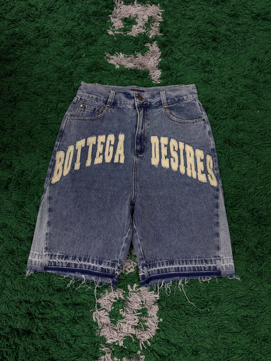Bottega Desires Jean Shorts Blue Denim (28-38) New