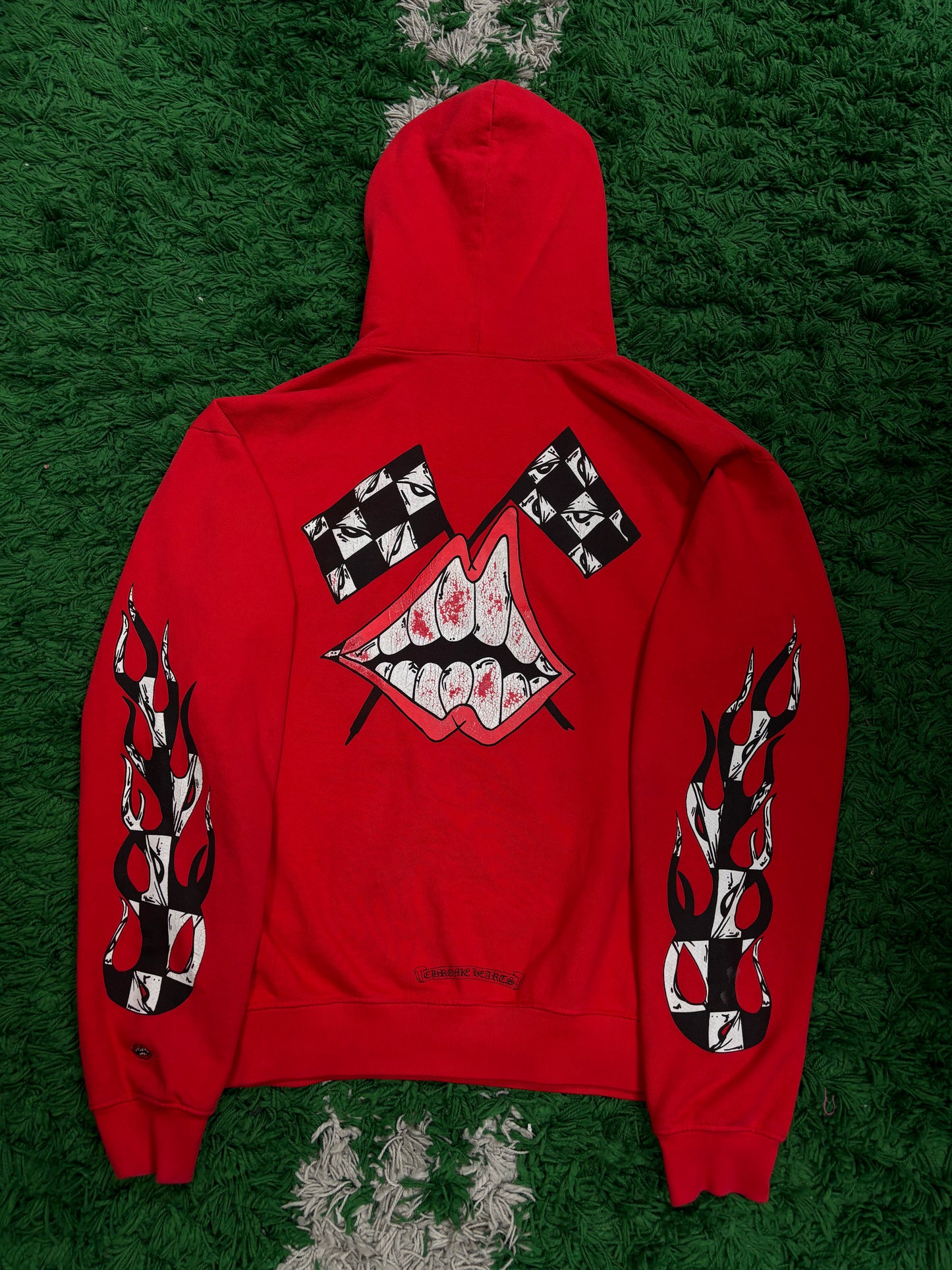 Chrome Hearts Hoodie Red Chomper Used Medium N/A