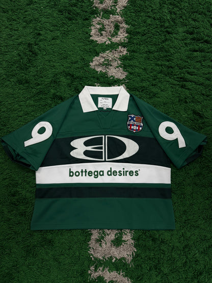 Bottega Desires Rugby Jersey Green White (S-XXL) New