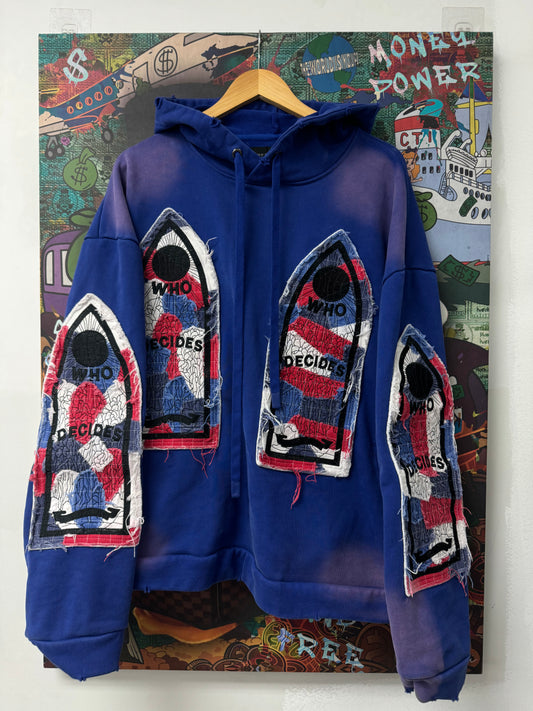 WDW Blue Glory Patch Hoodie  Used Large N/A
