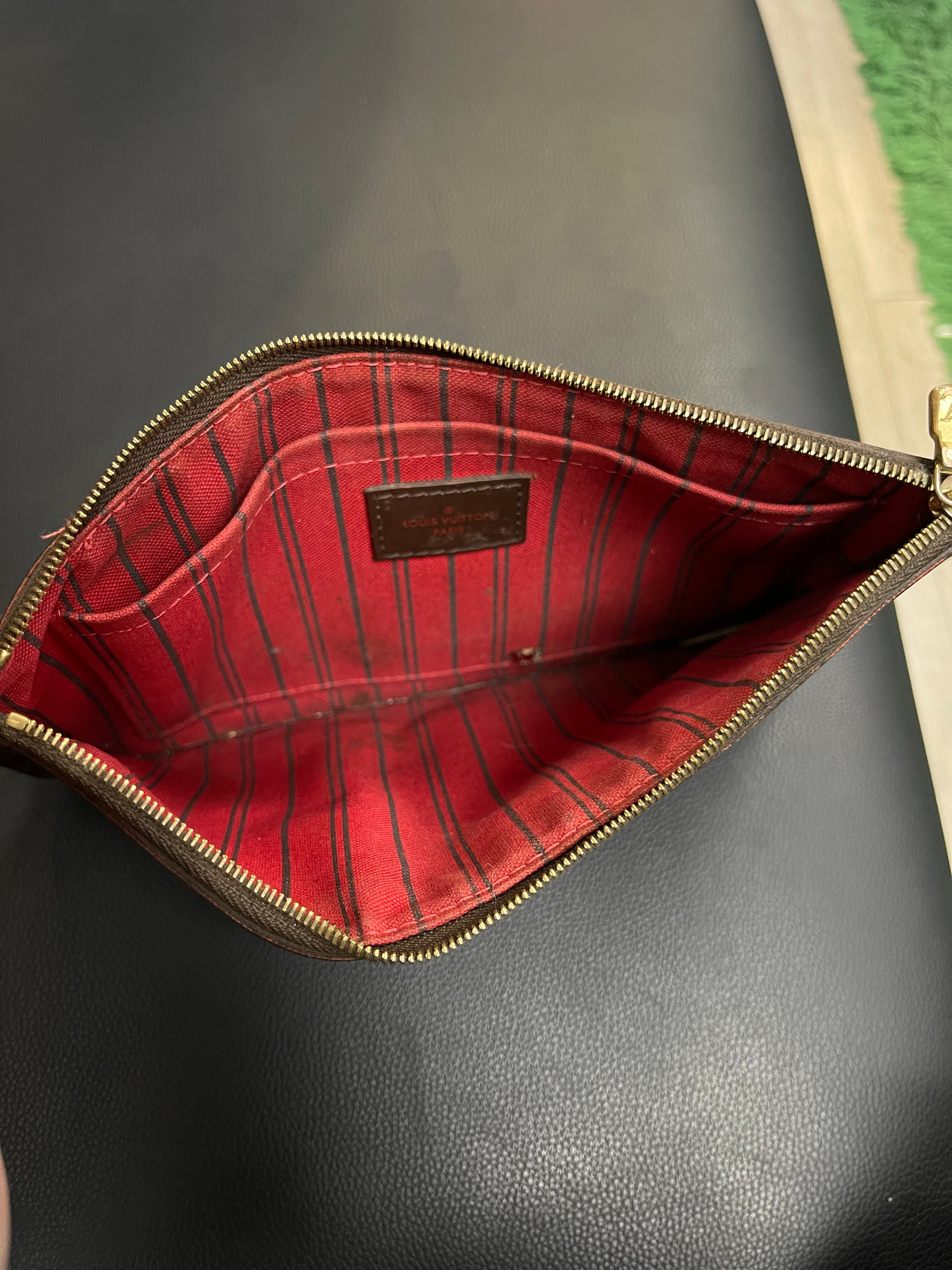 Louis Vuitton Brown Damier Monogram Pouch Bag