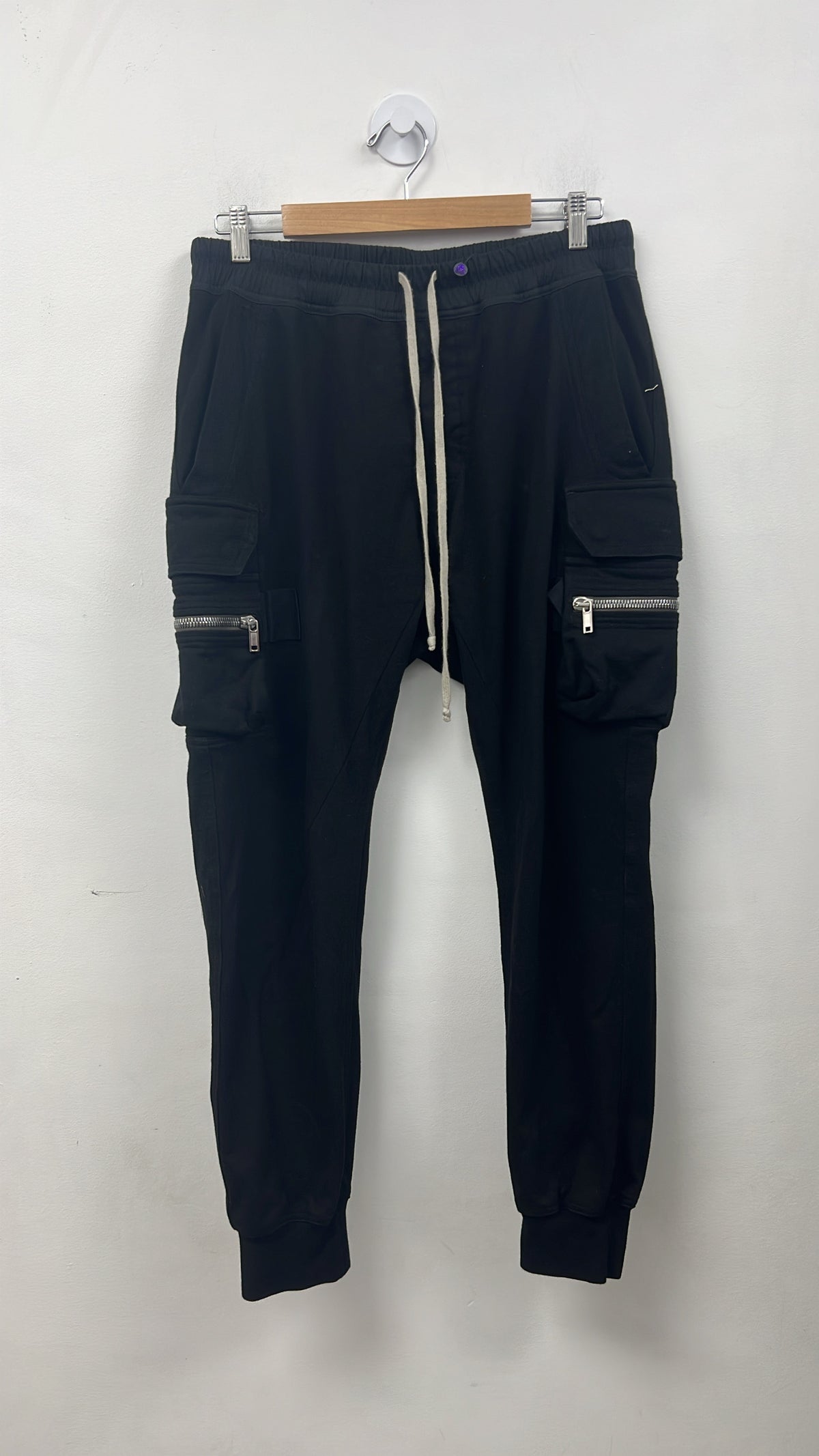 Rick Owens Black Mastadon Cargo Sweats