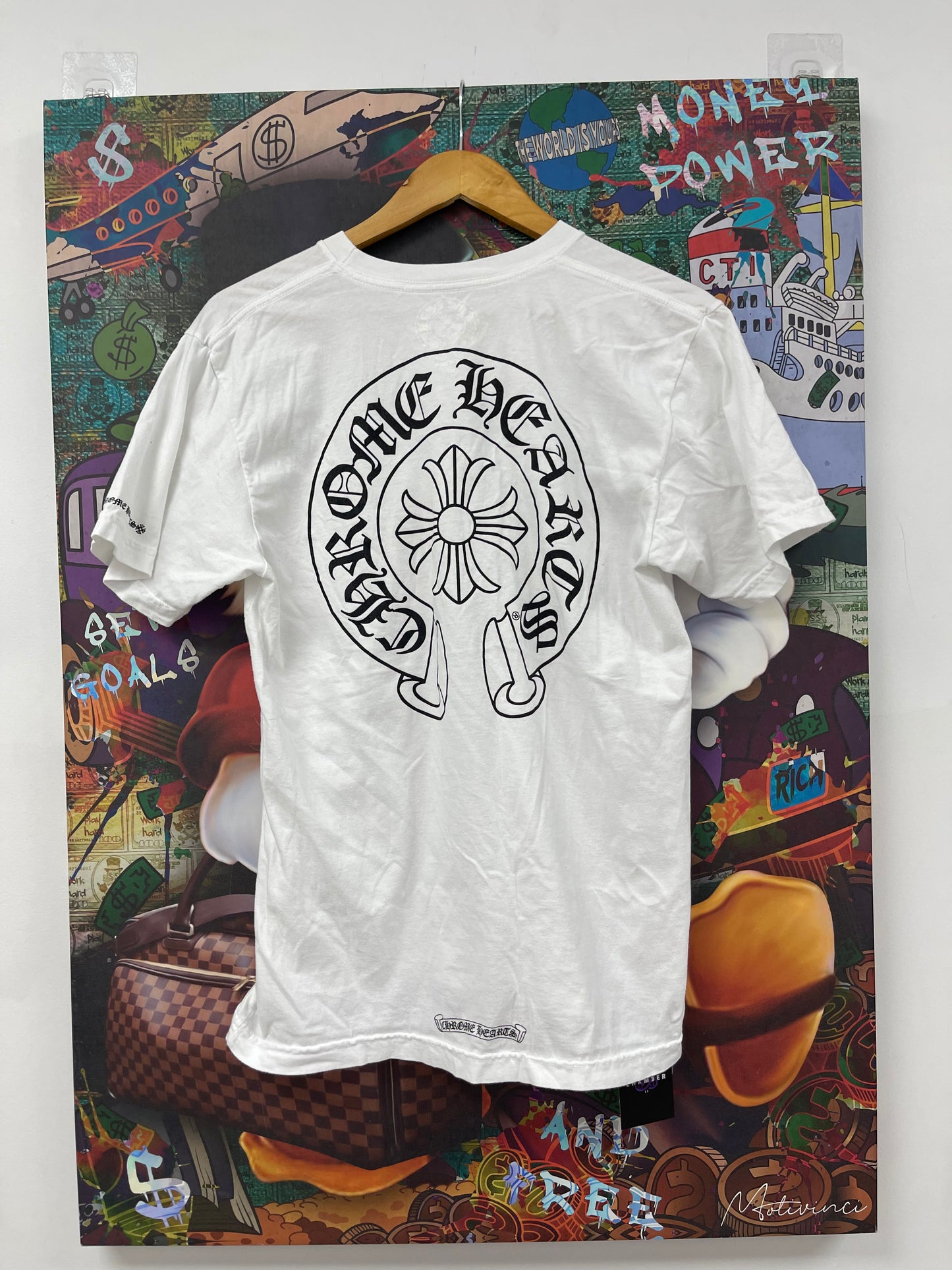 Chrome Hearts Horsehoe Logo Tee White  Used Medium N/A