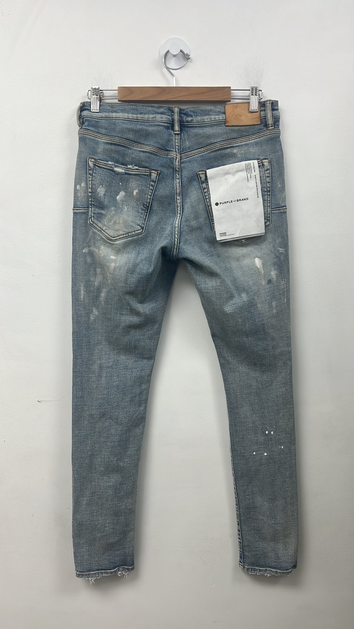 Purple Brand Light Wash Purple Knee Rip Jeans