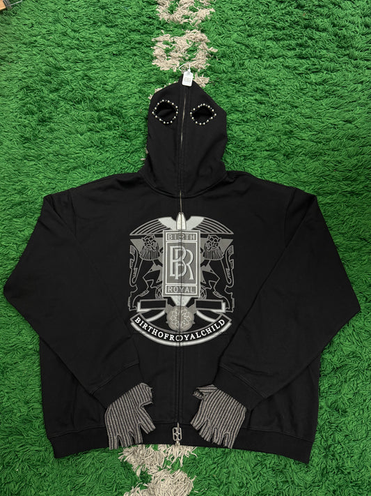 Birth Of A Royal Child Masquerade Zip Up Black New Large With Tags