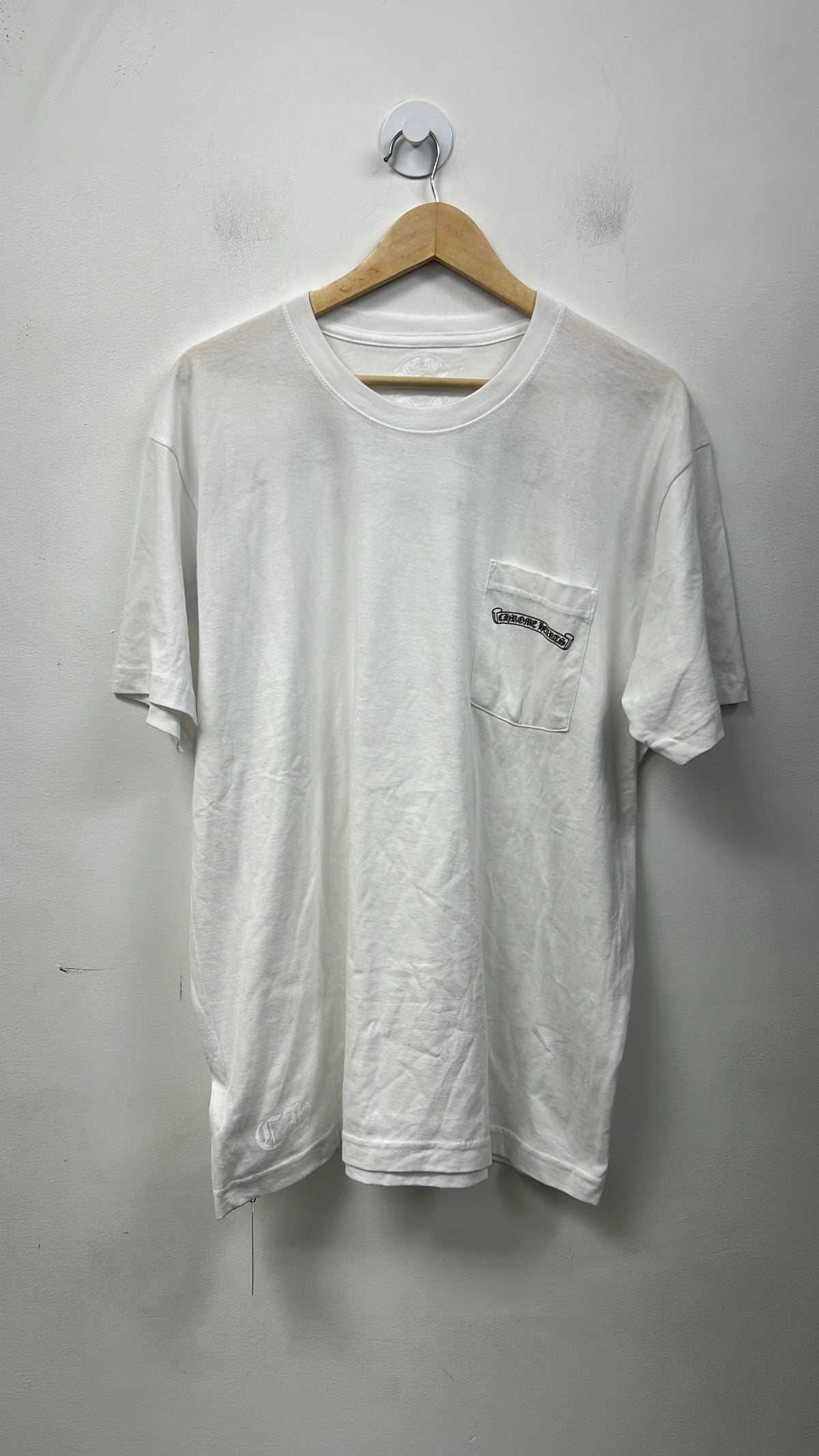 Chrome Hearts White USA Shoulder Logo Tee