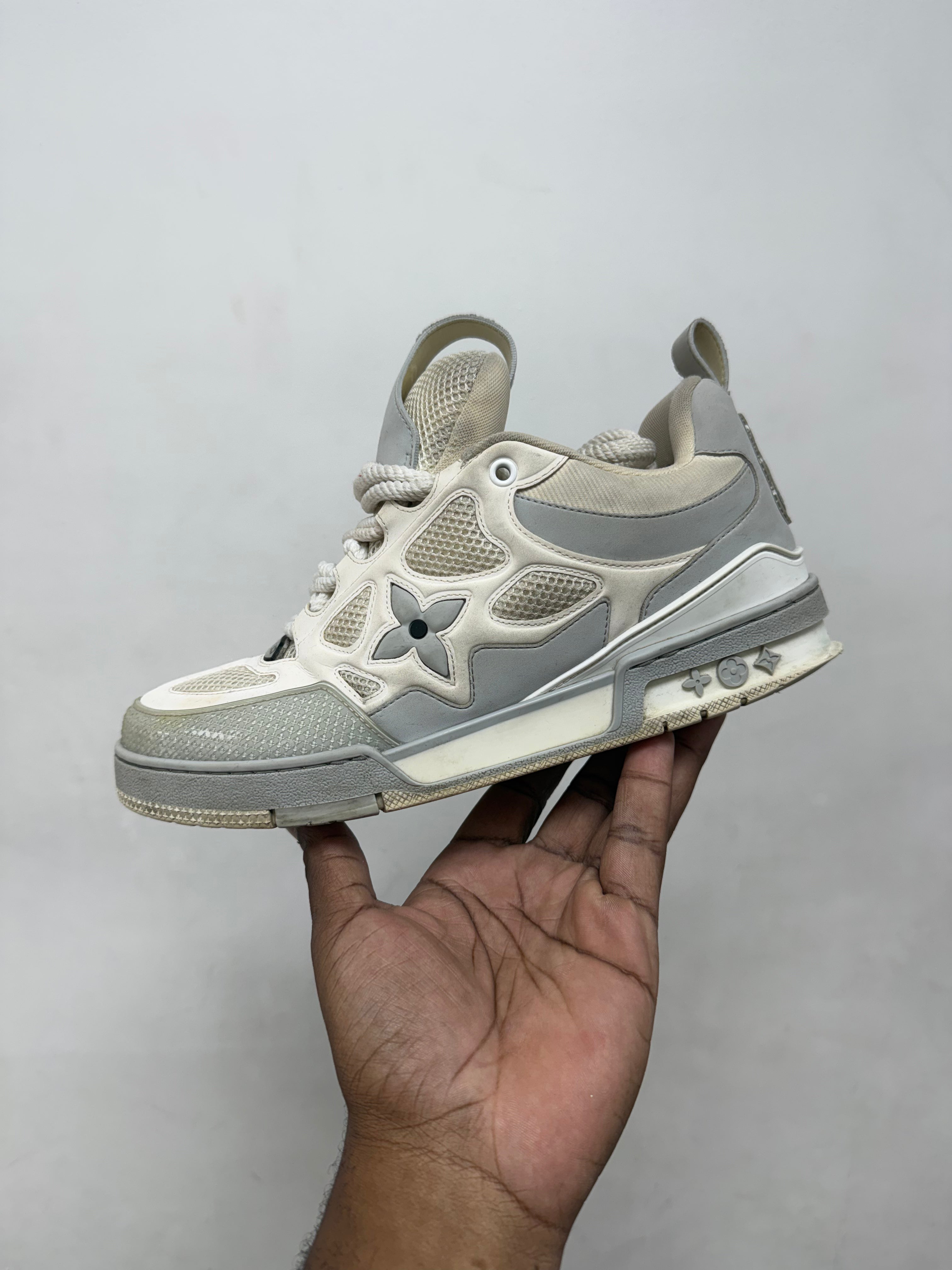Louis Vuitton White Grey Skate Sneakers