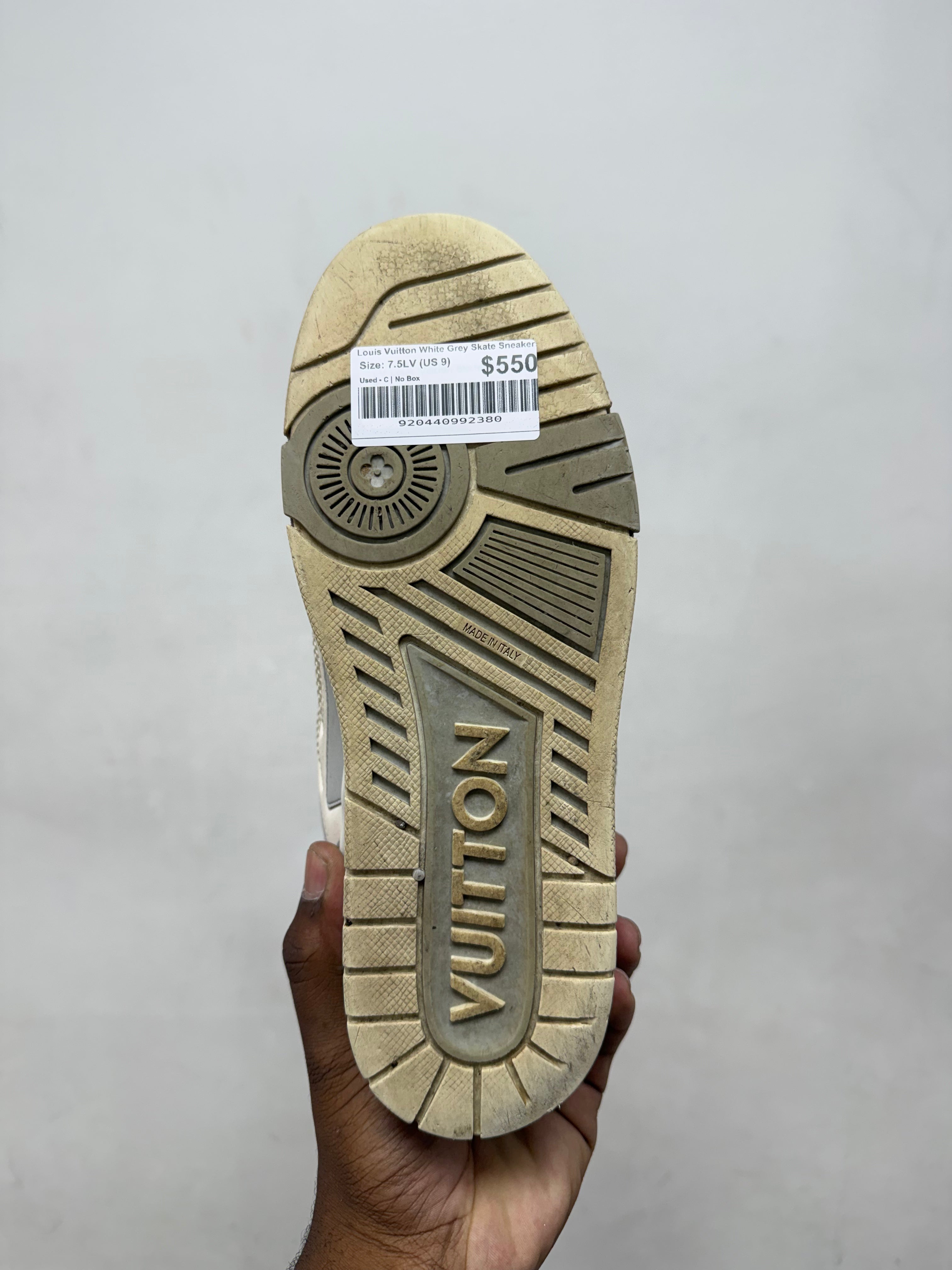 Louis Vuitton White Grey Skate Sneakers