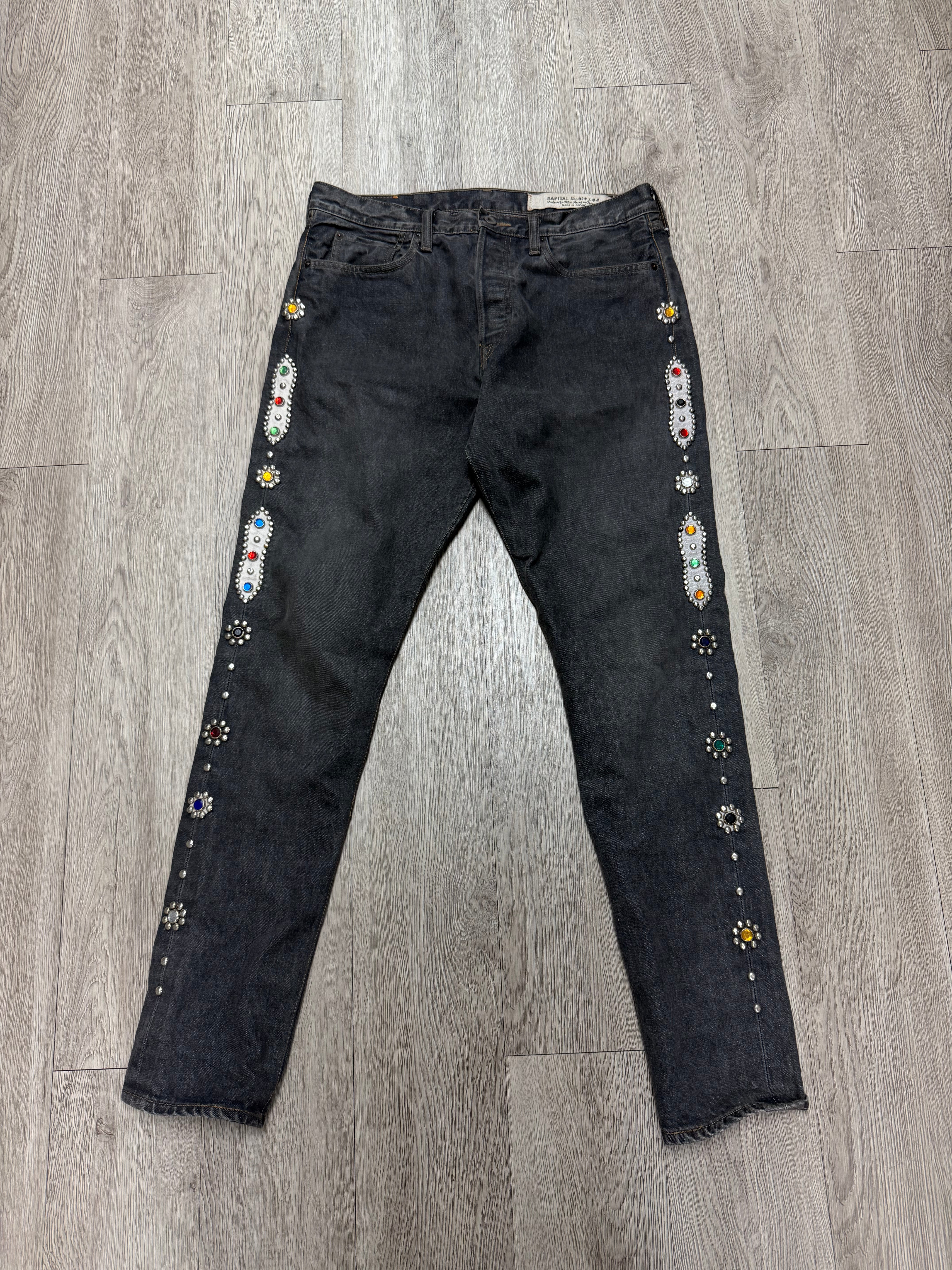 Kapital Grey Studded Jeans