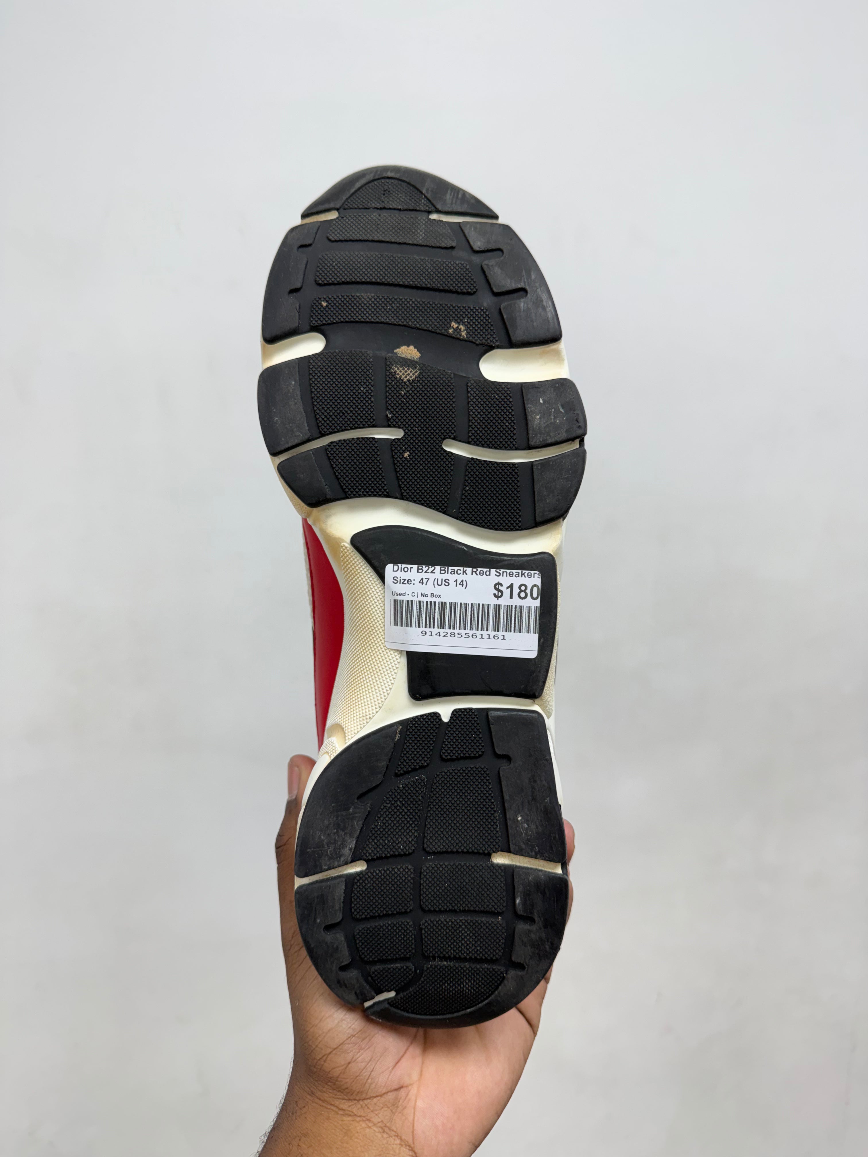 Dior B22 Black Red Sneakers