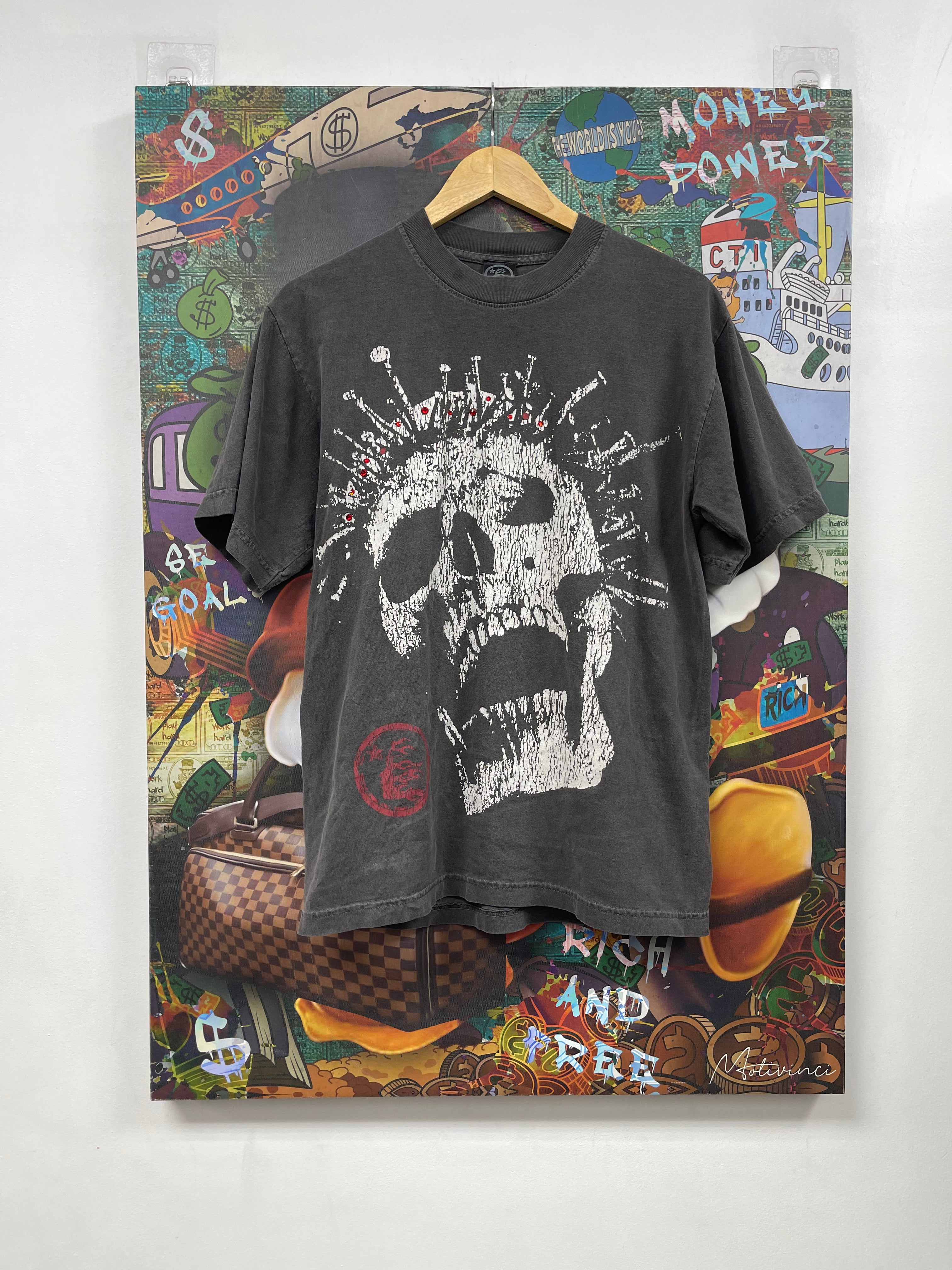 Hellstar Crowned Skull Rhinestone Tee