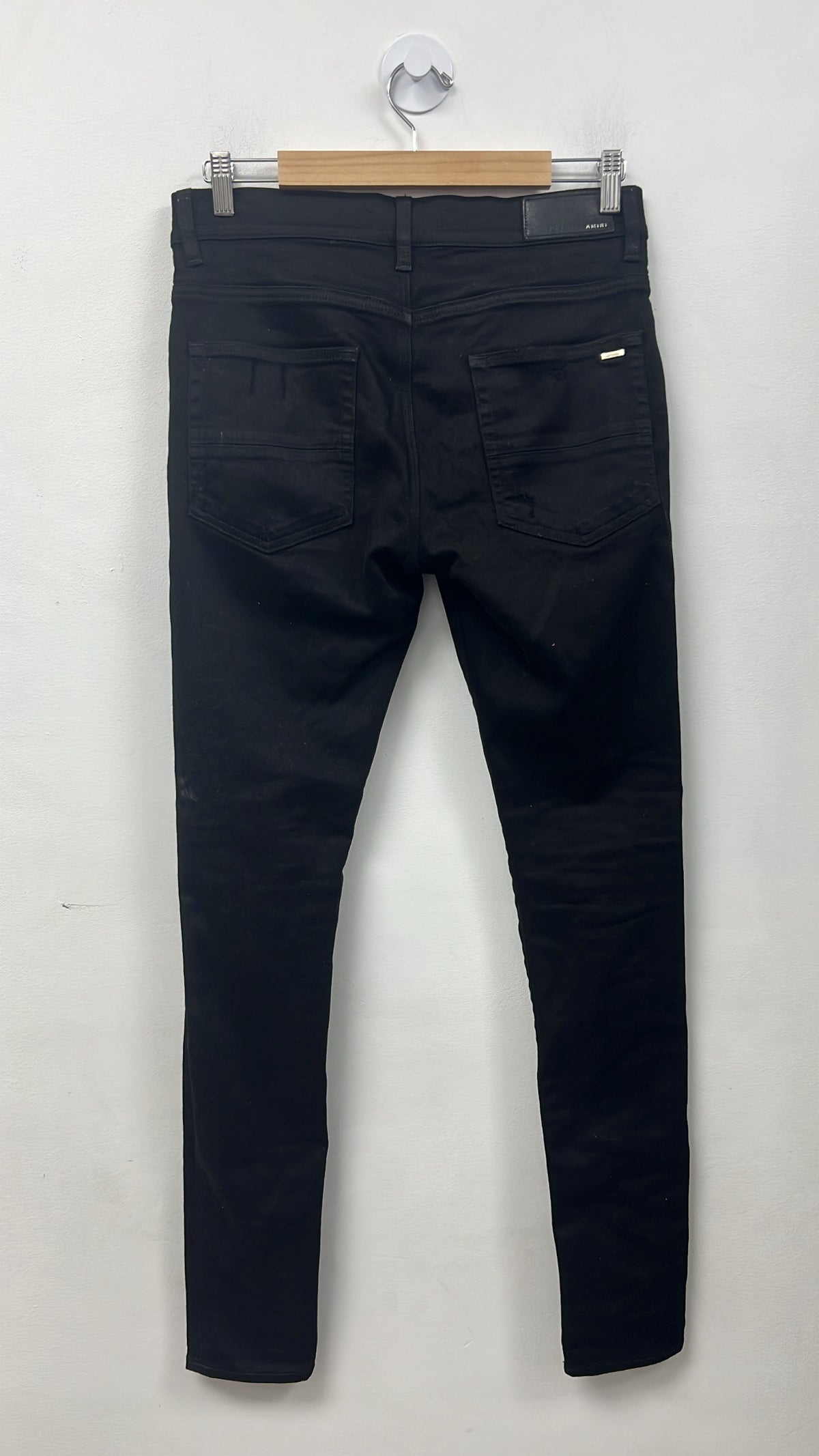 Amiri MX1 Black Brown Patch Jeans