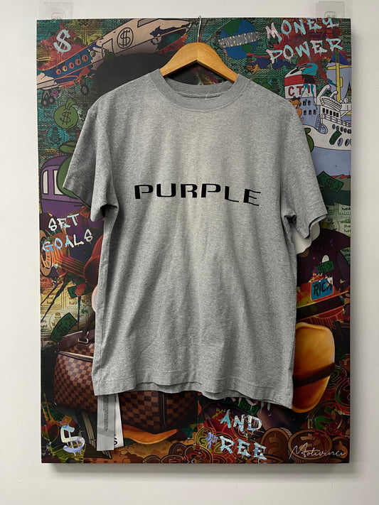 Purple Brand Grey Black Tee  New With Tags