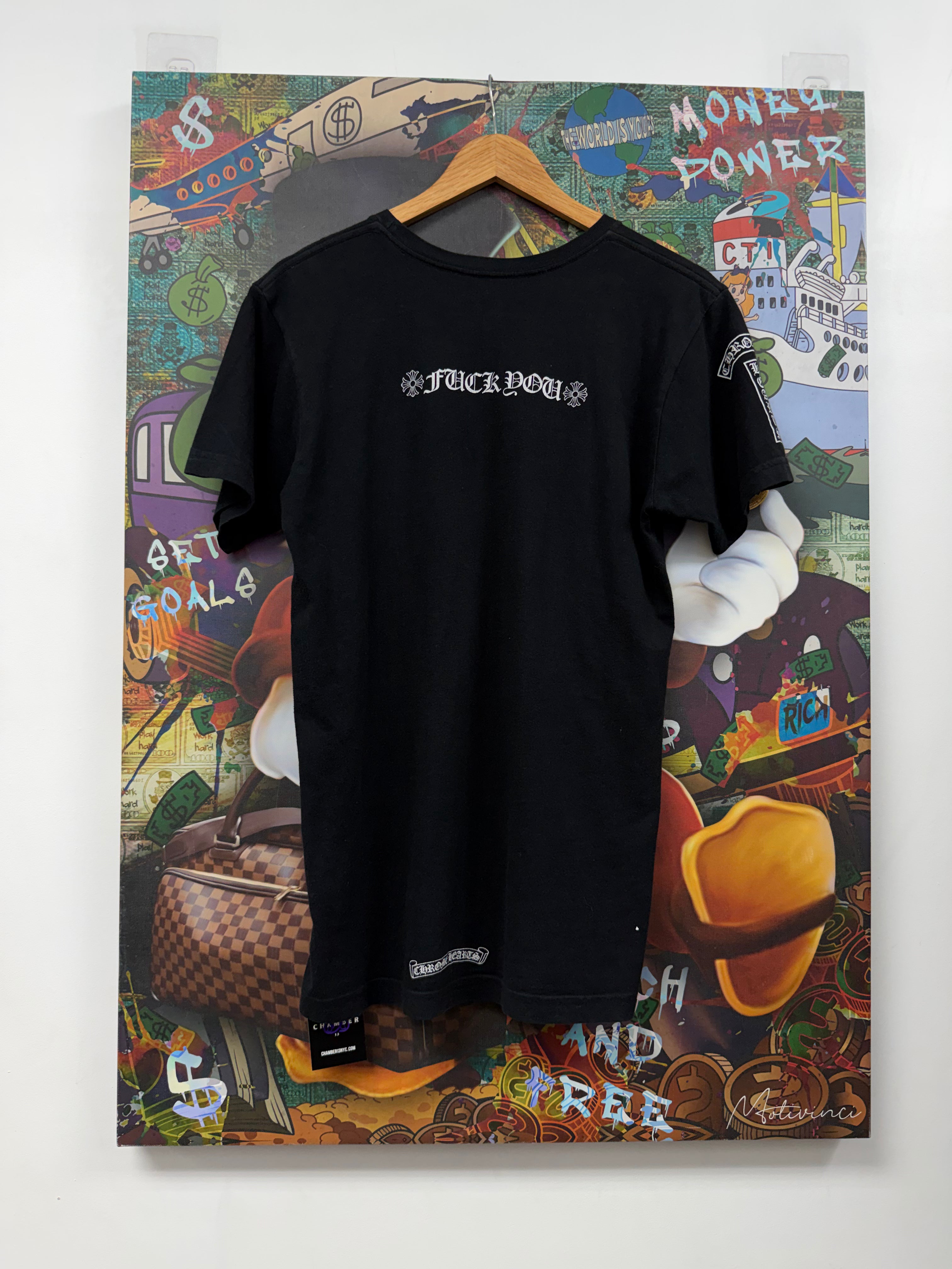Chrome  Hearts Black T-Bar Fuck You Tee