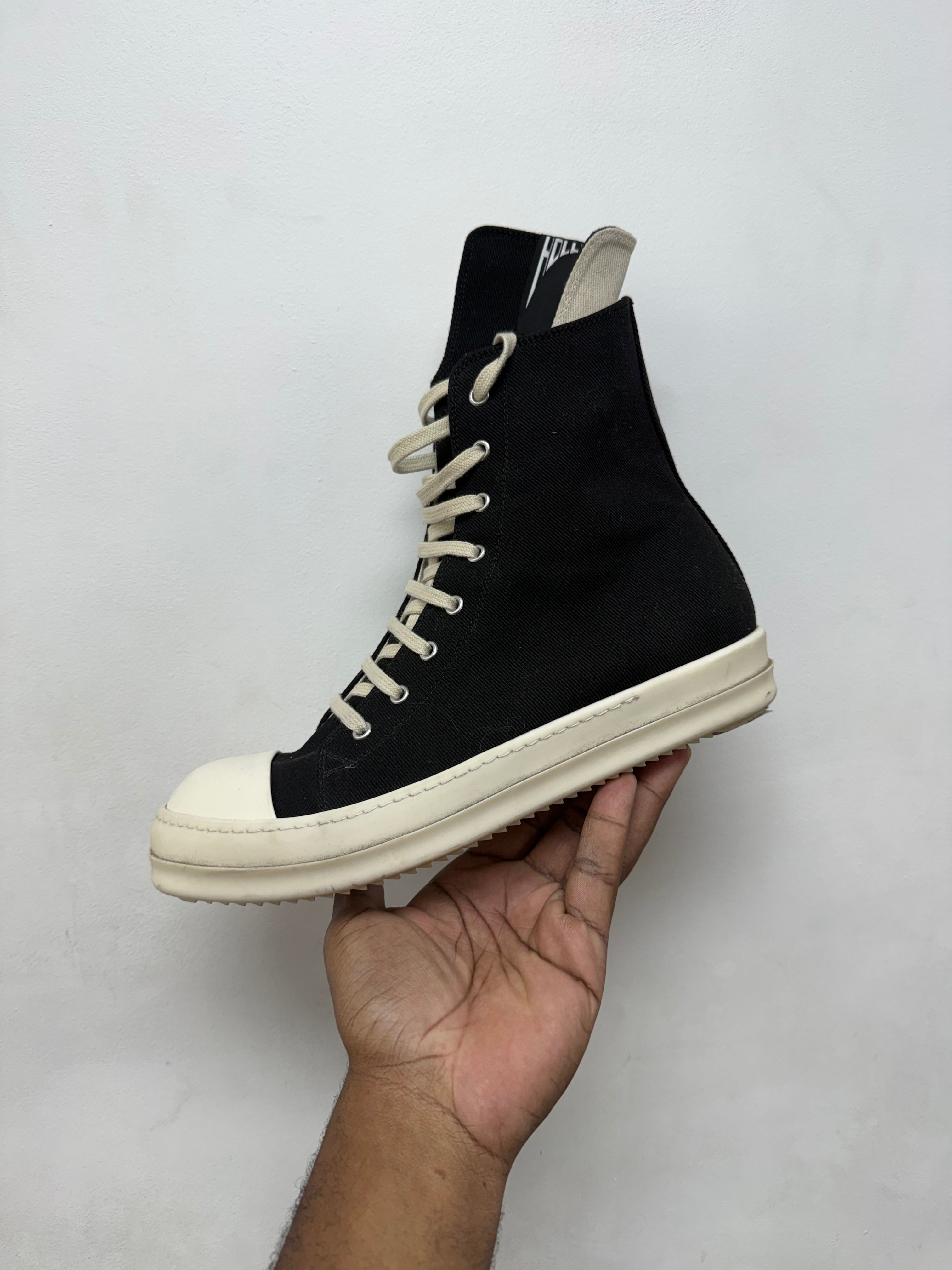 Rick Owens Black Hollywood DRKSHDW Hi Sneakers