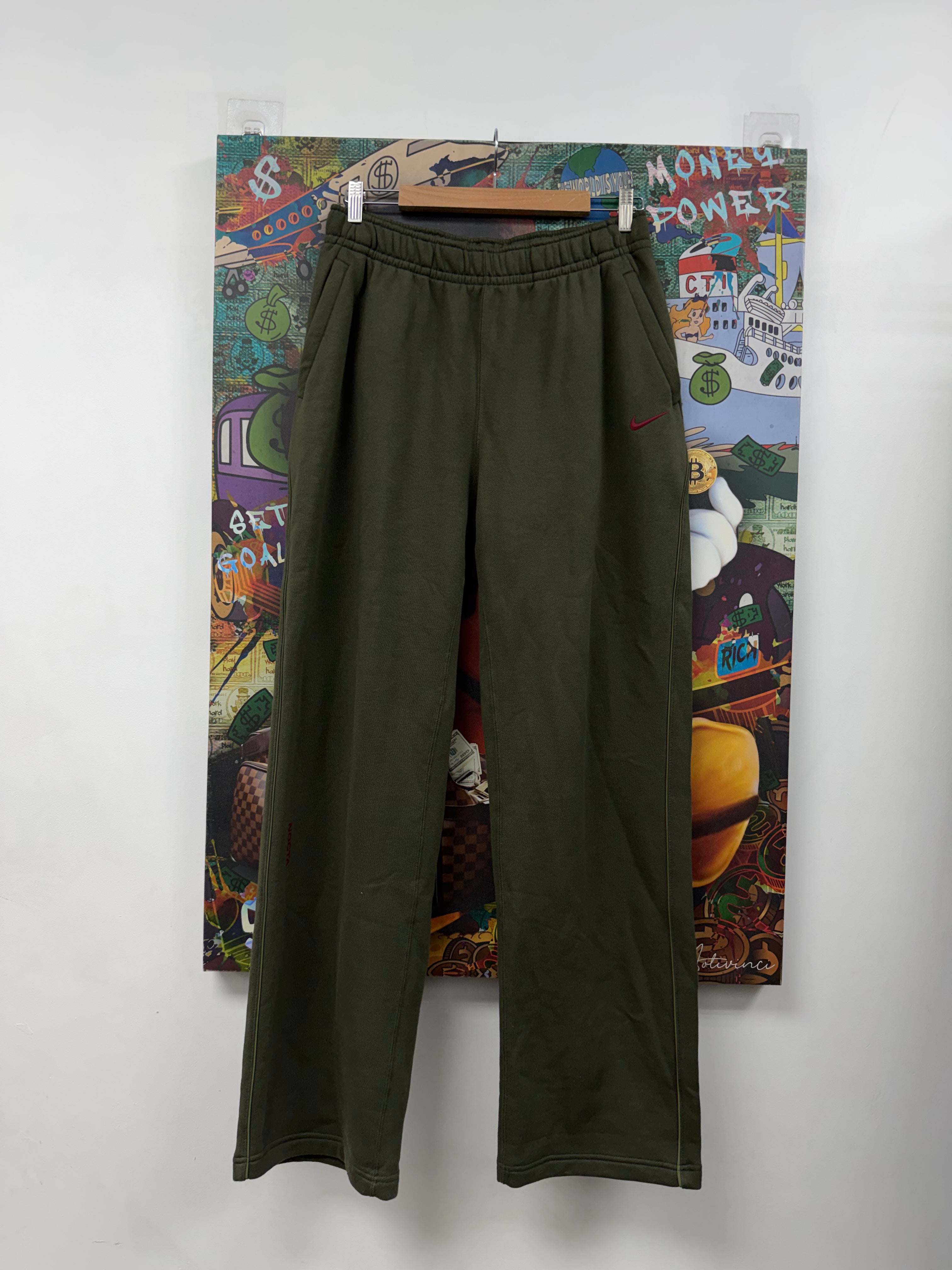 Nike Olive Maroon Baggy Sweats
